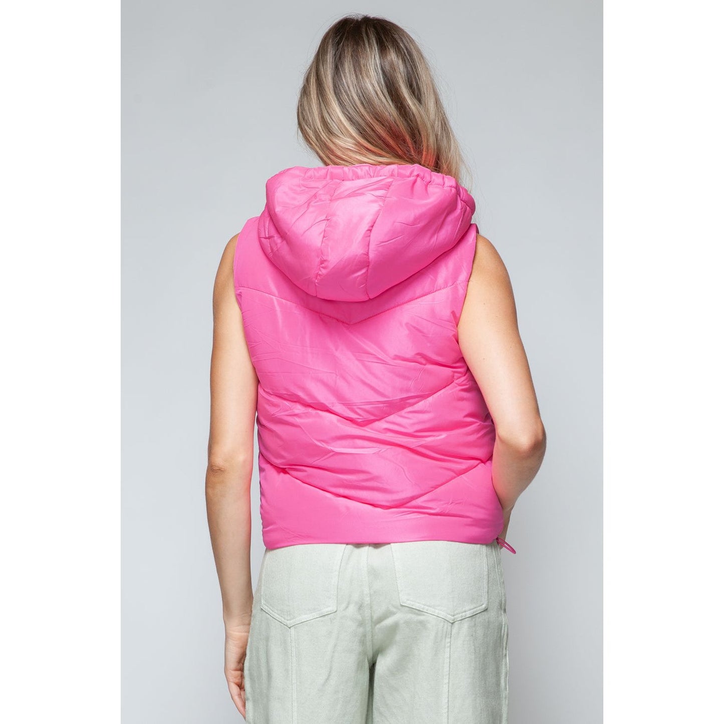 Snobbish Zip Up Quilted Hooded Vest