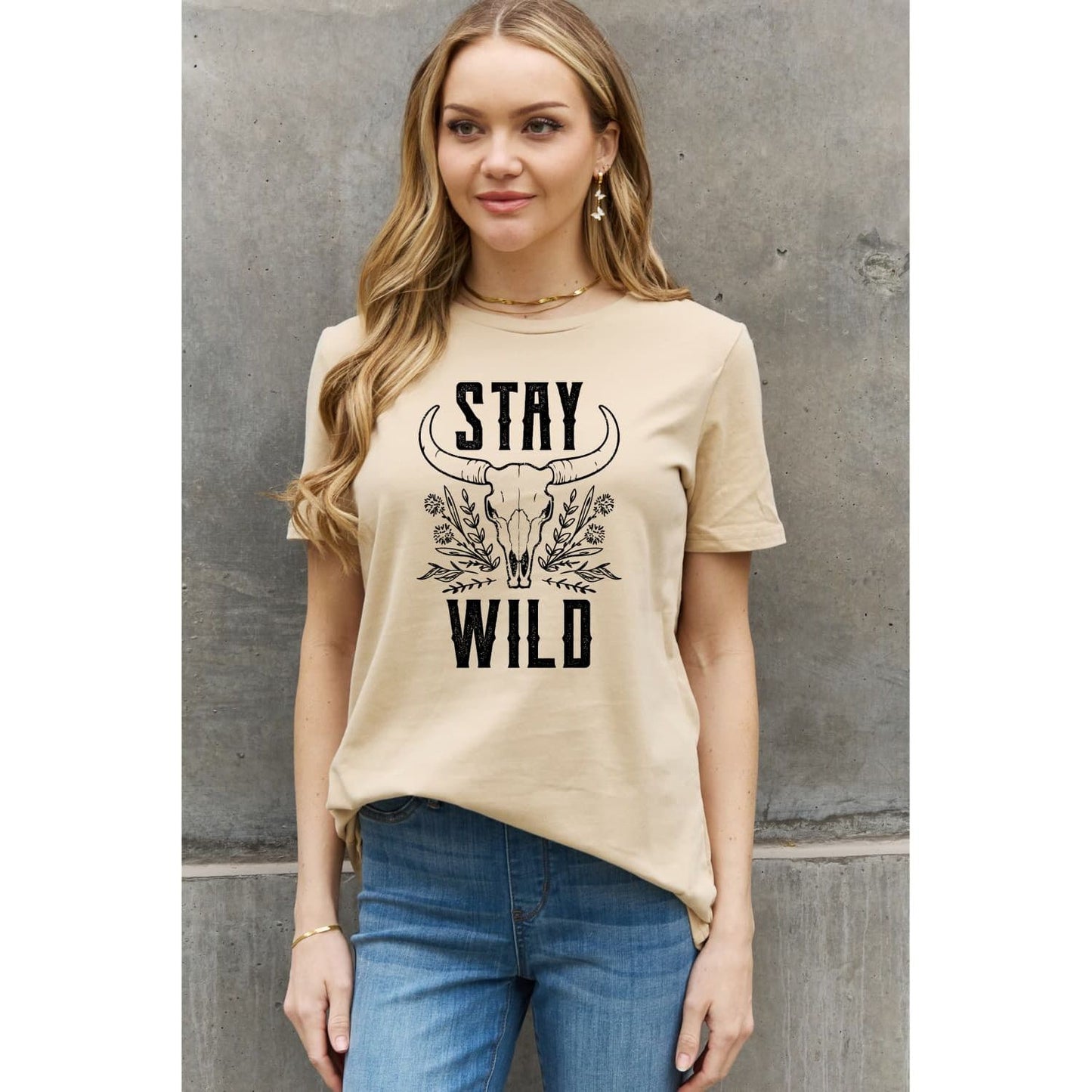 Simply Love Simply Love Full Size STAY WILD Graphic Cotton Tee