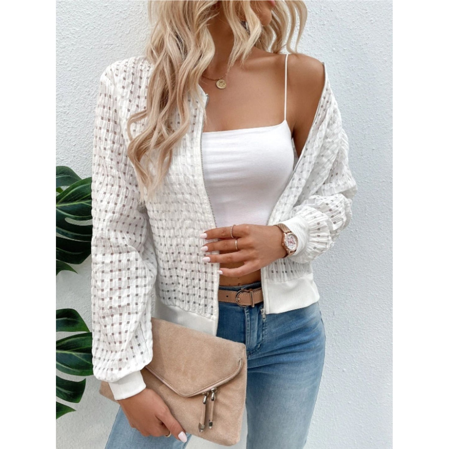 Zip Up Long Sleeve Jacket