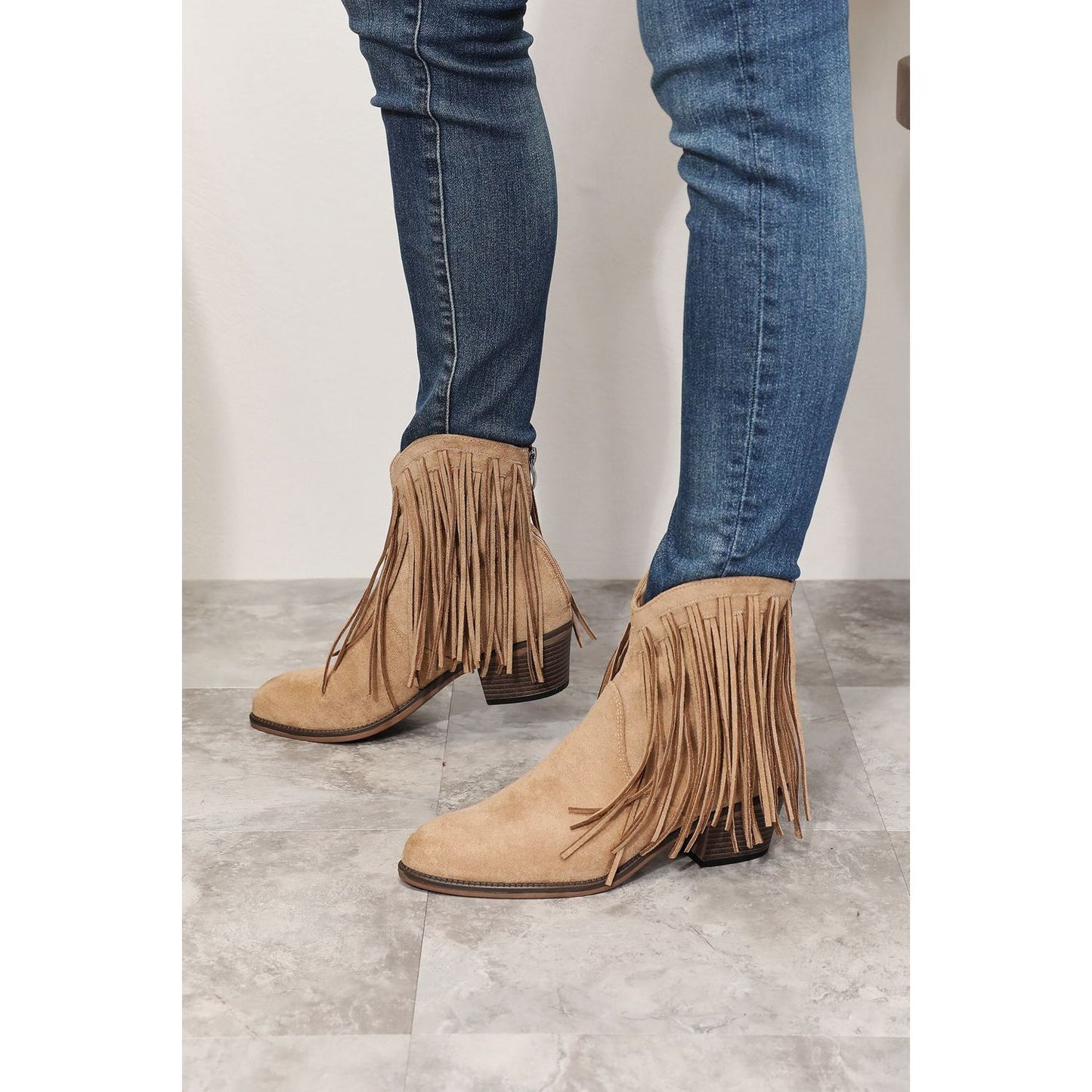 Legend Women's Fringe Cowboy Western Ankle Boots