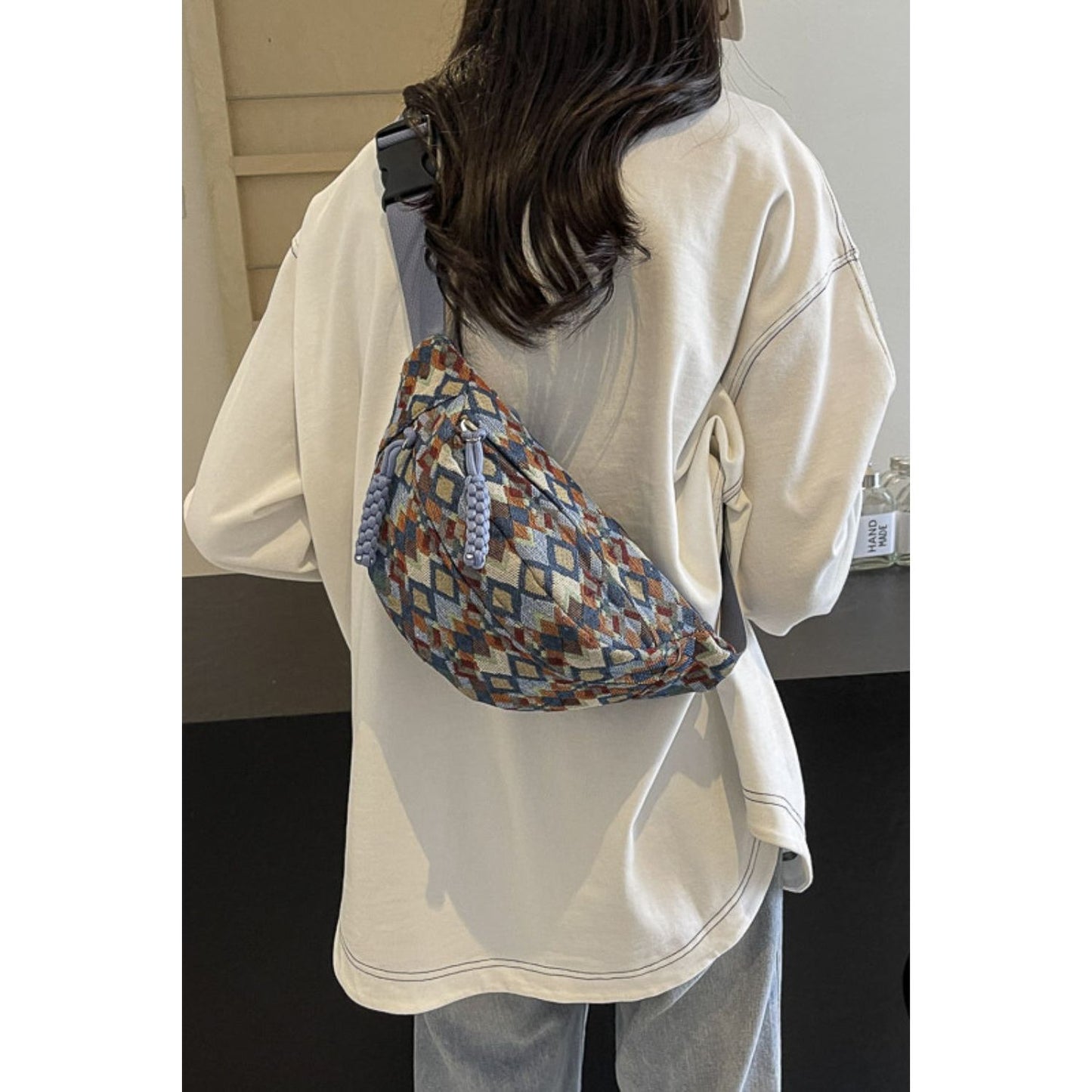 Adjustable Strap Canvas Sling Bag