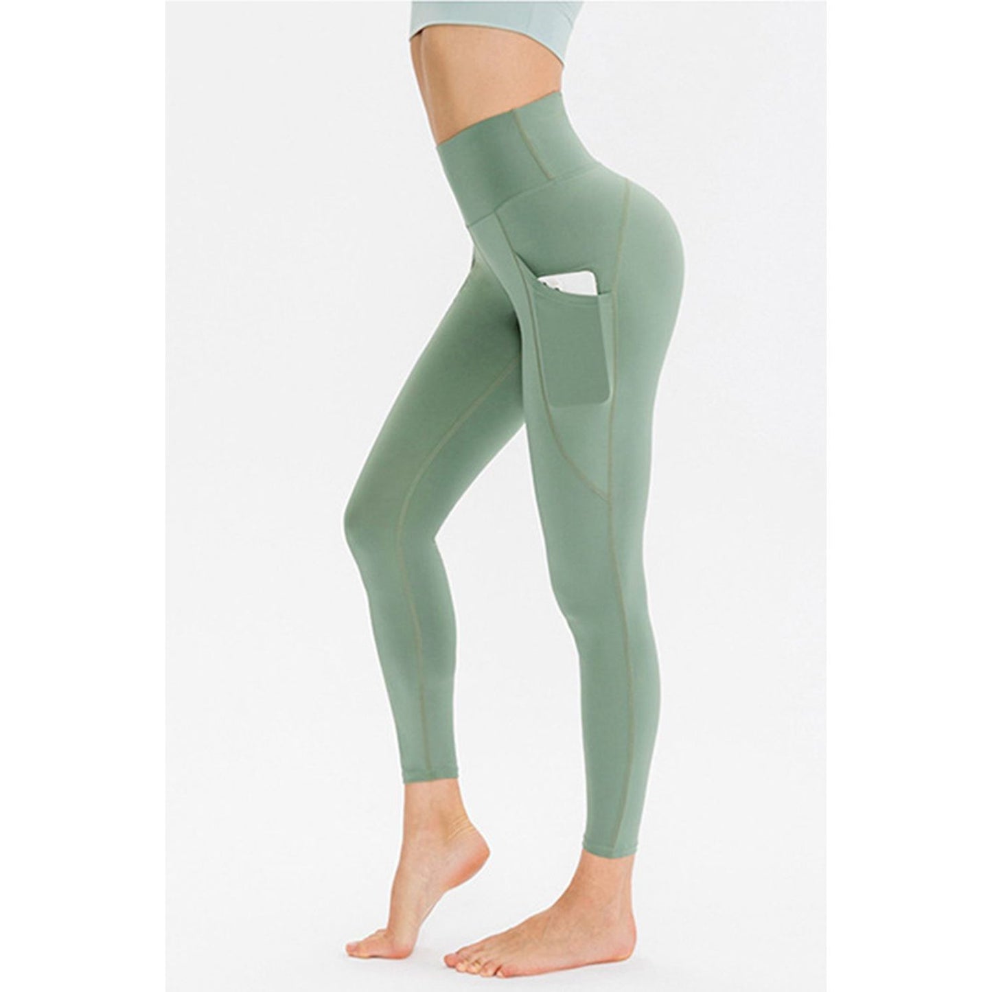 Slim Fit Long Active Leggings with Pockets