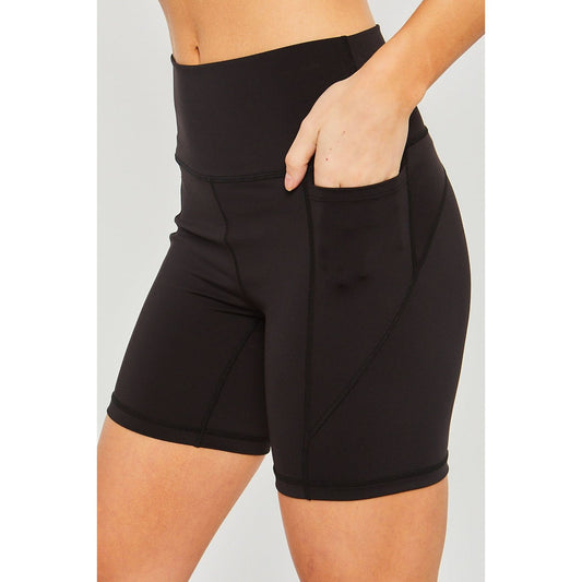 Love Tree High Waist Seam Detail Active Shorts