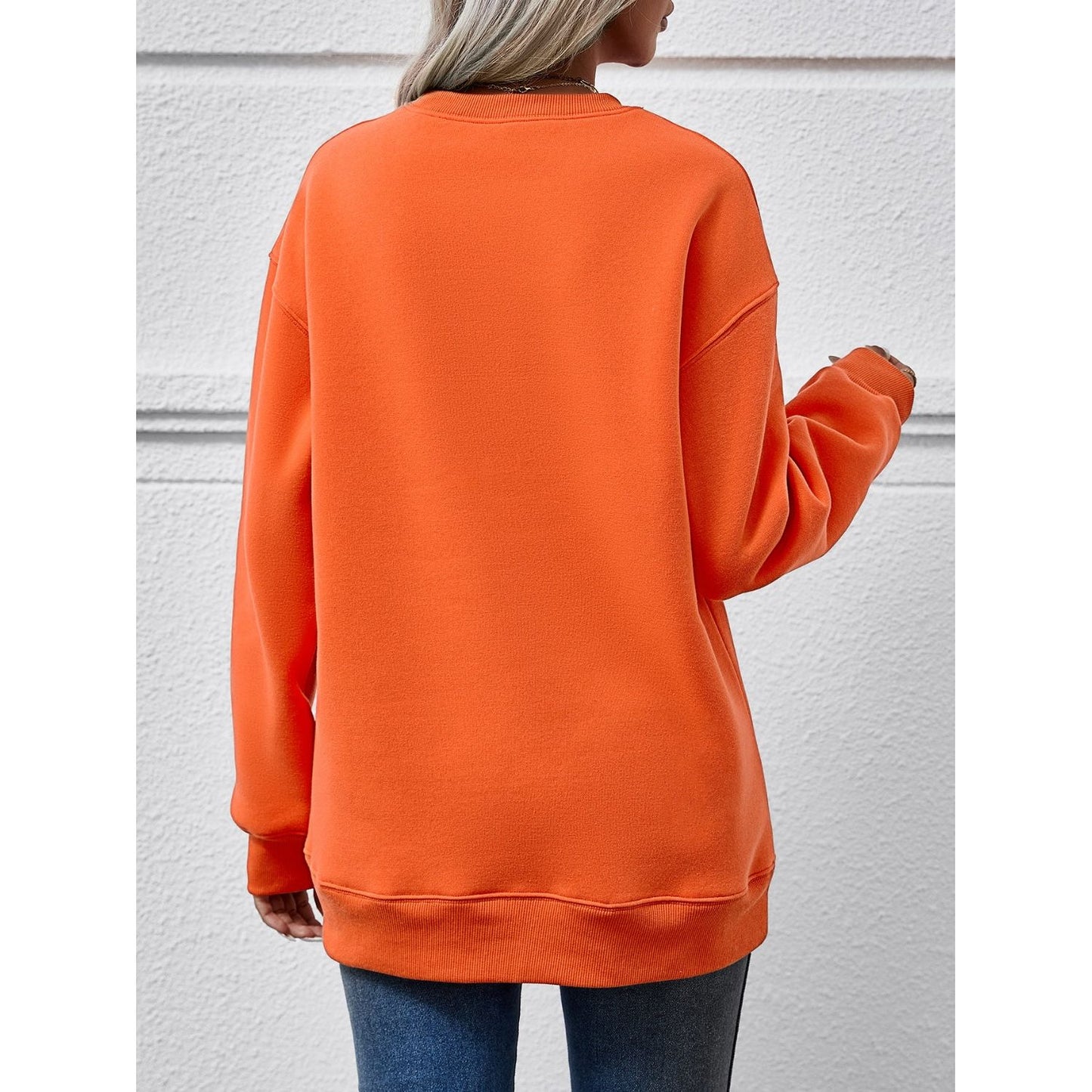 Faceless Gnomes Graphic Drop Shoulder Sweatshirt