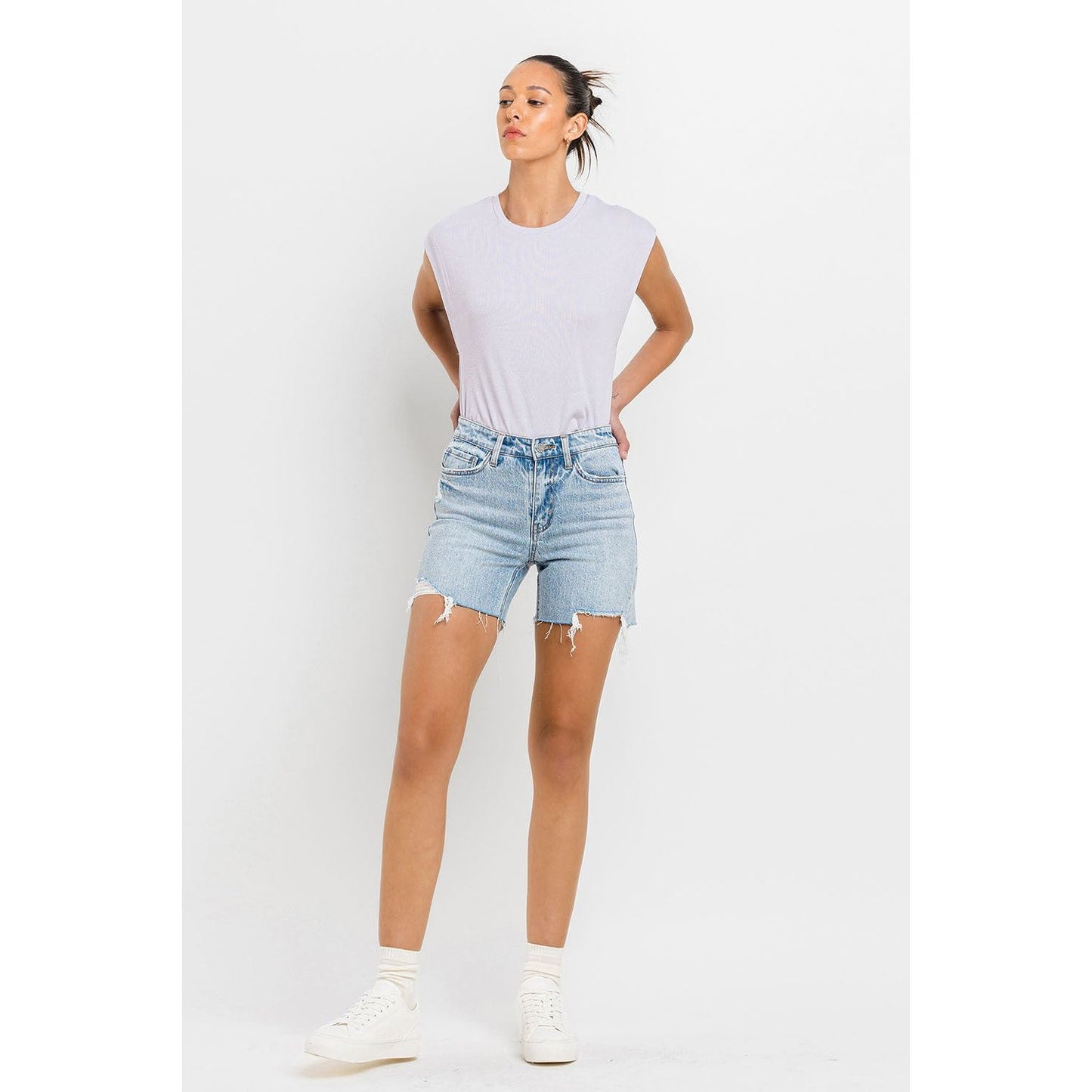 Vervet by Flying Monkey High Rise Denim Shorts