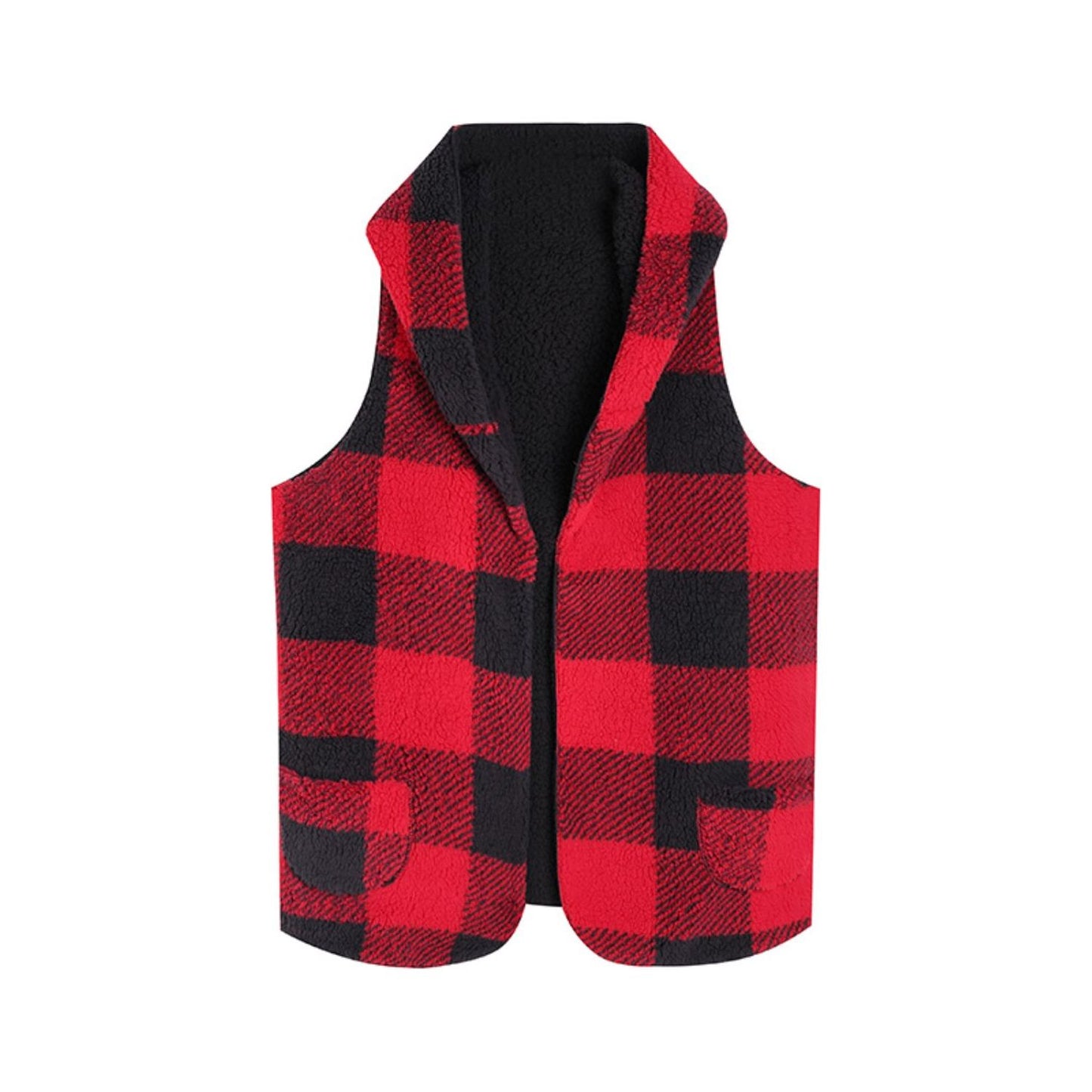 Plaid Hooded Vest