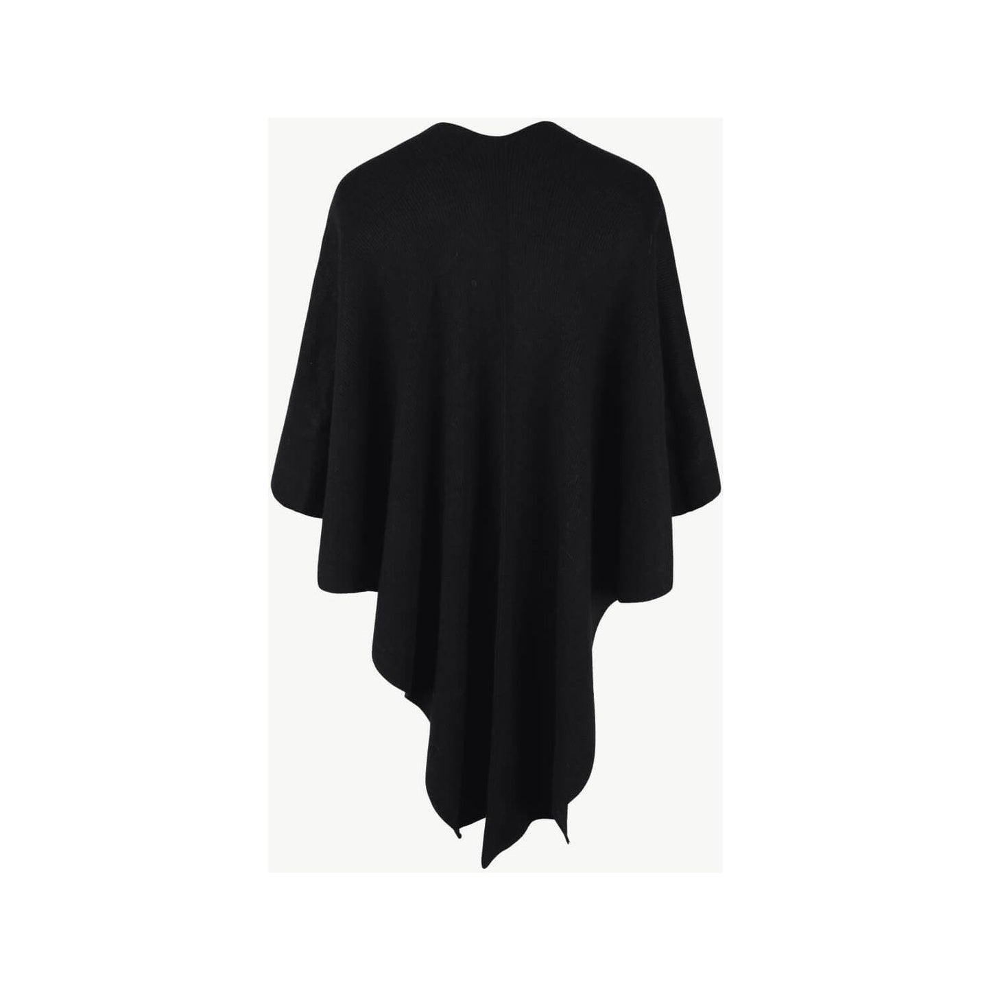 Surplice Neck Pom-Pom Trim Poncho