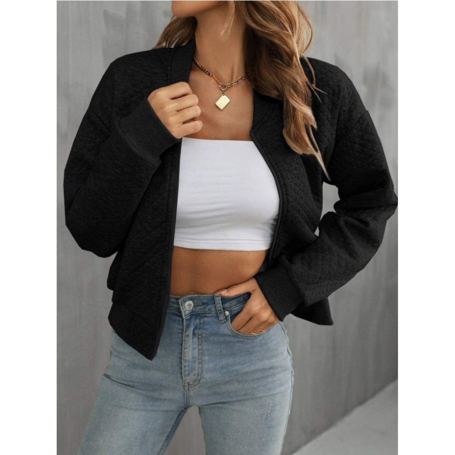 Zip Up Long Sleeve Jacket