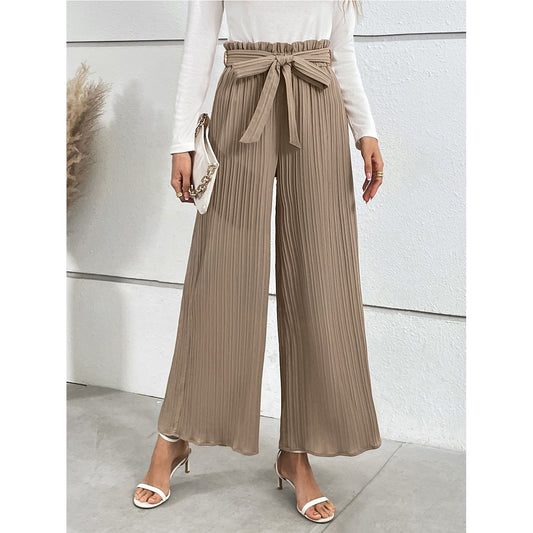 Honey Tied Wide Leg Long Pants