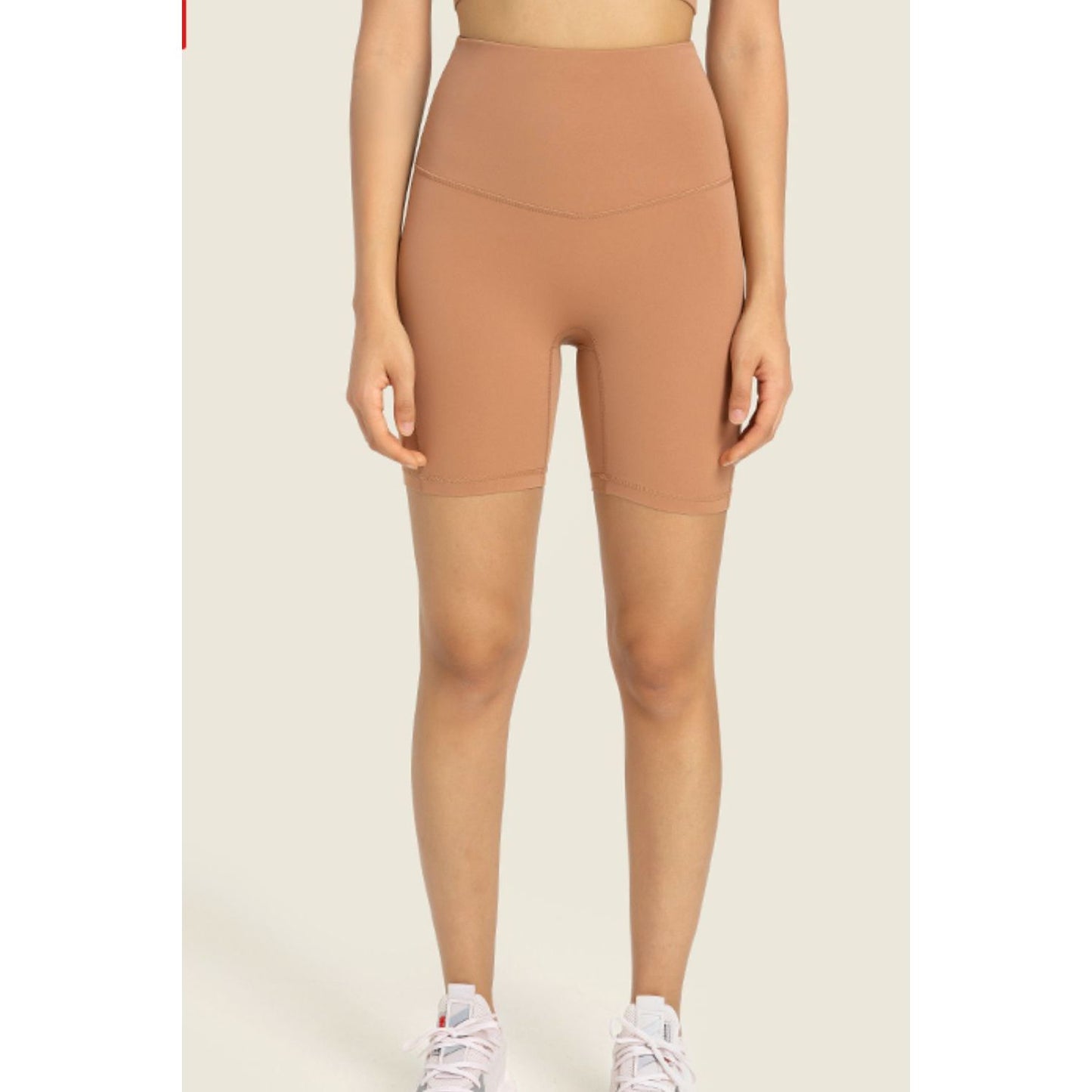 Seamless High-Rise Wide Waistband Biker Shorts