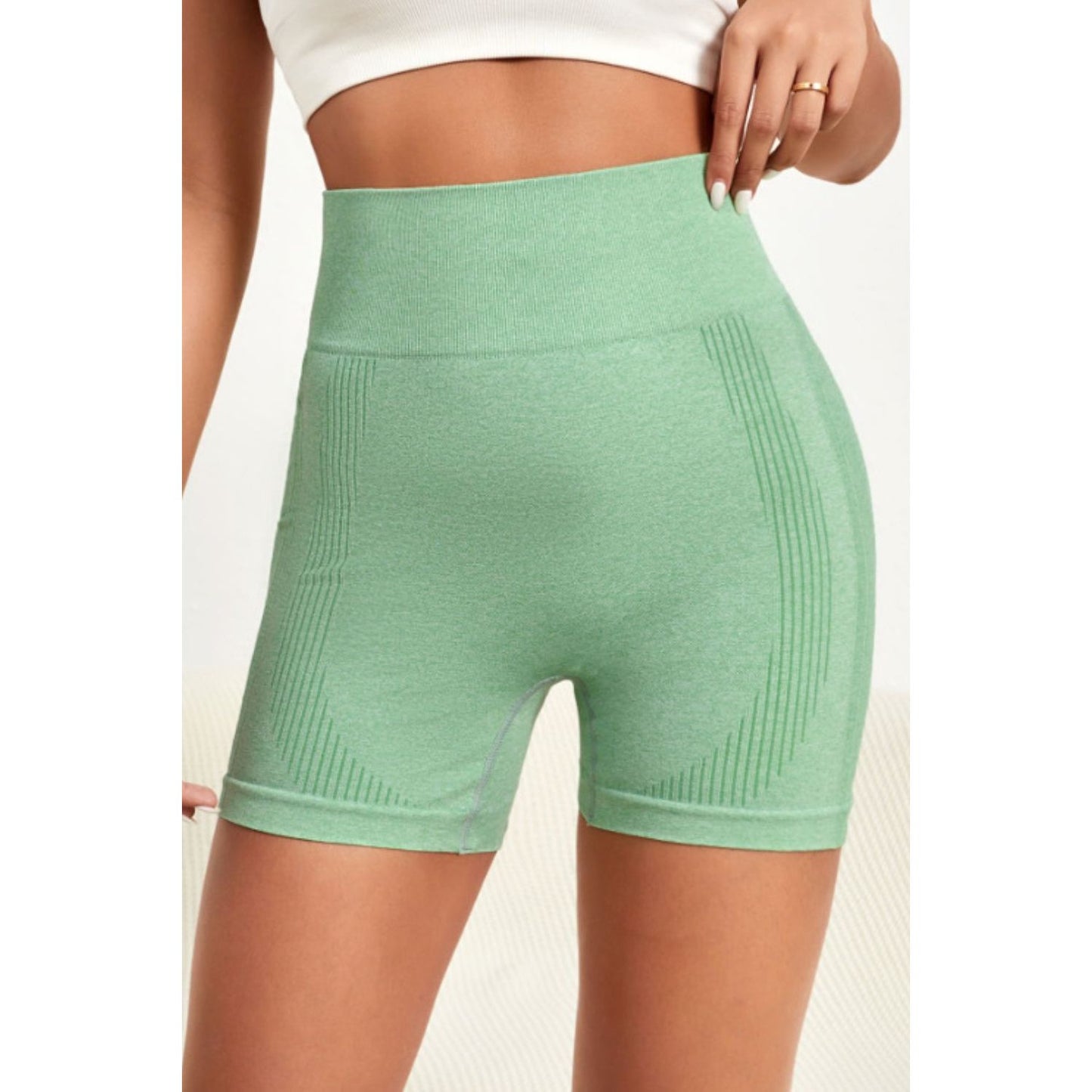 Wide Waistband Slim Fit Active Shorts