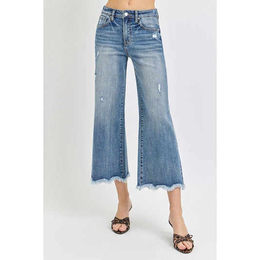 Risen High Rise Cropped Flare Jeans