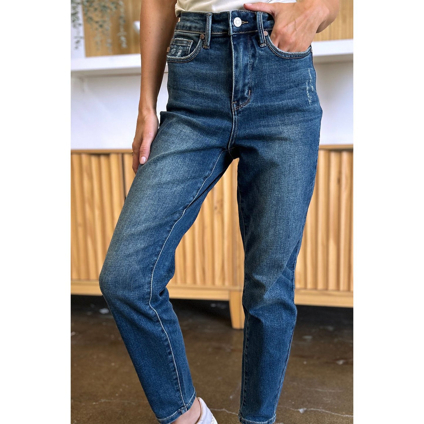 Judy Blue Full Size Tummy Control High Waist Slim Jeans