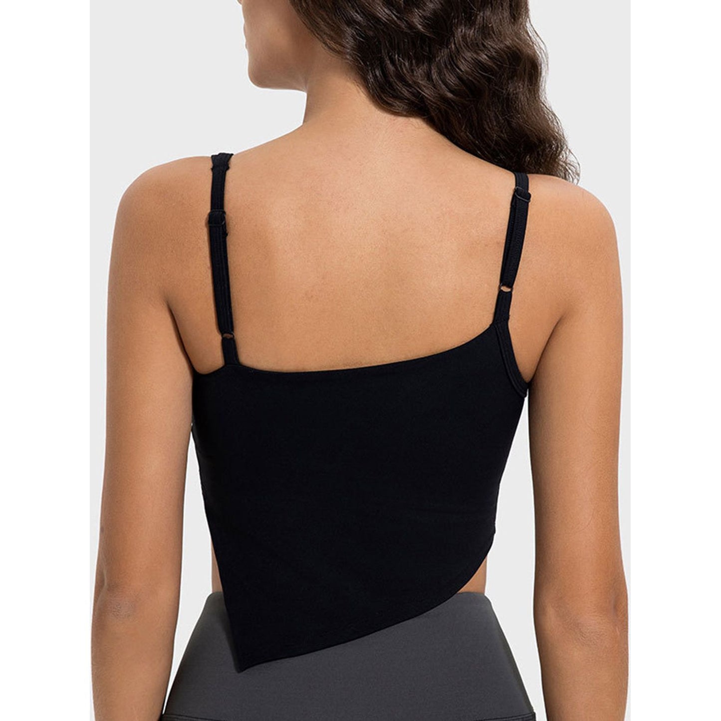 Slit Asymmetrical Neck Active Cami