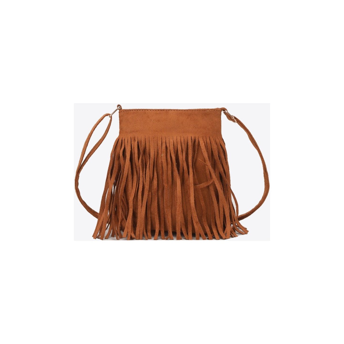 Adored PU Leather Crossbody Bag with Fringe