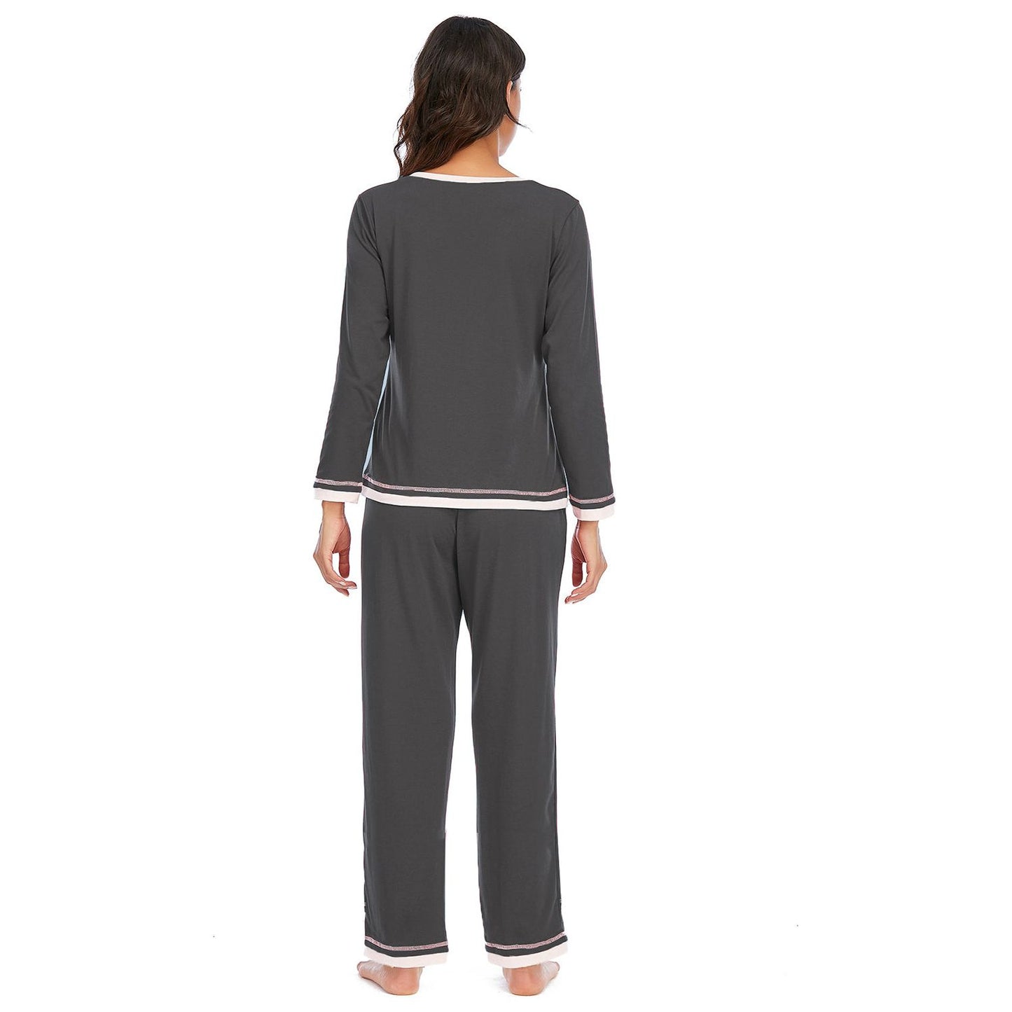 V-Neck Top and Pants Lounge Set