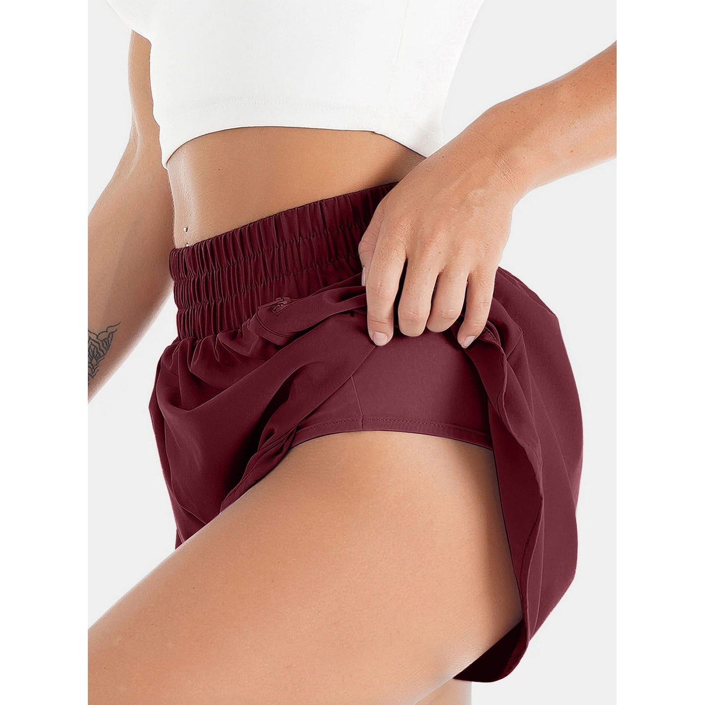 Elastic Waist Active Shorts