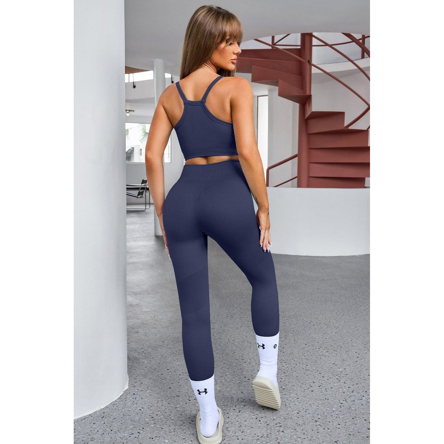 Tank Cropped Active Top and Pants Set