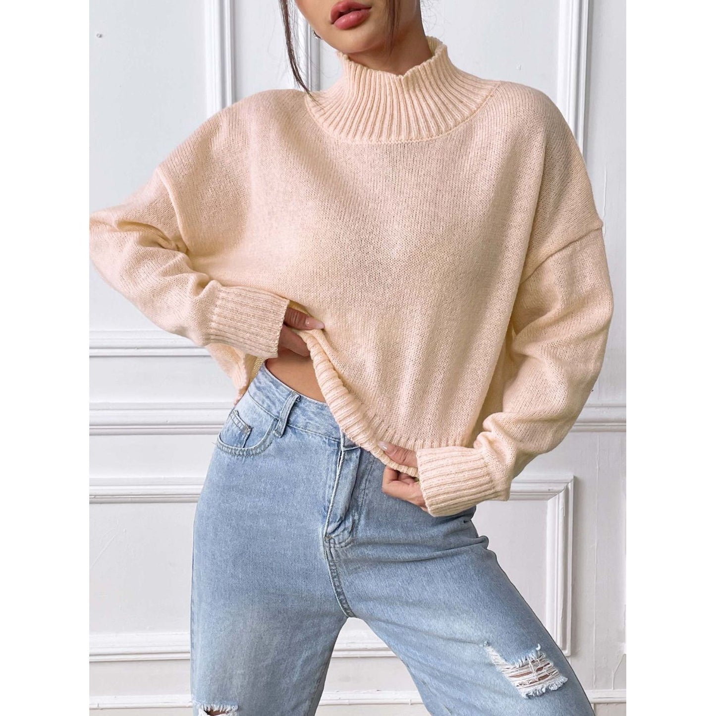 Turtleneck Long Sleeve Sweater