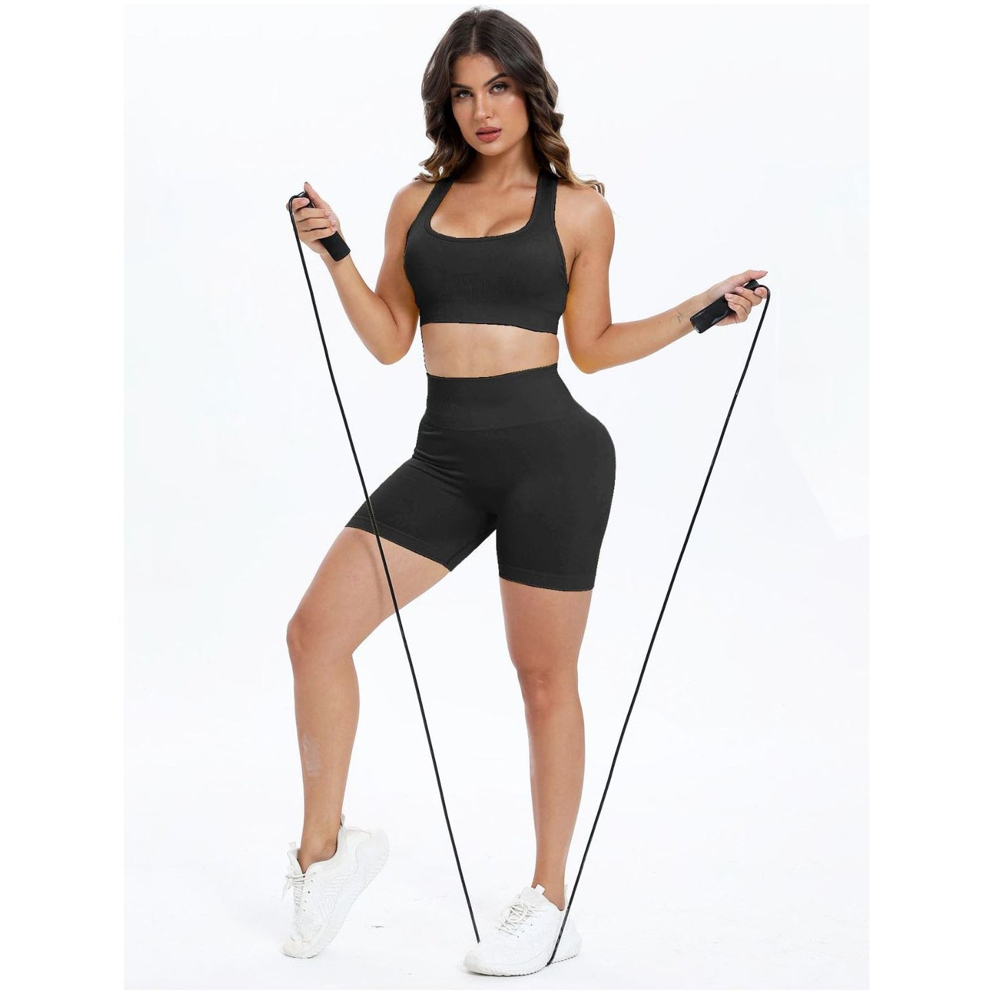 Scoop Neck Wide Strap Top and Shorts Active Set