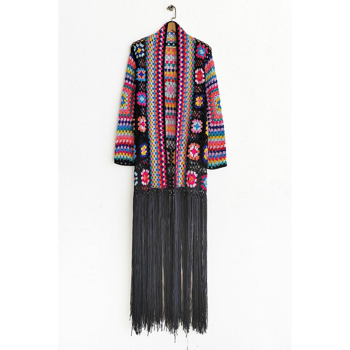 Fringe Tied Long Sleeve Cardigan