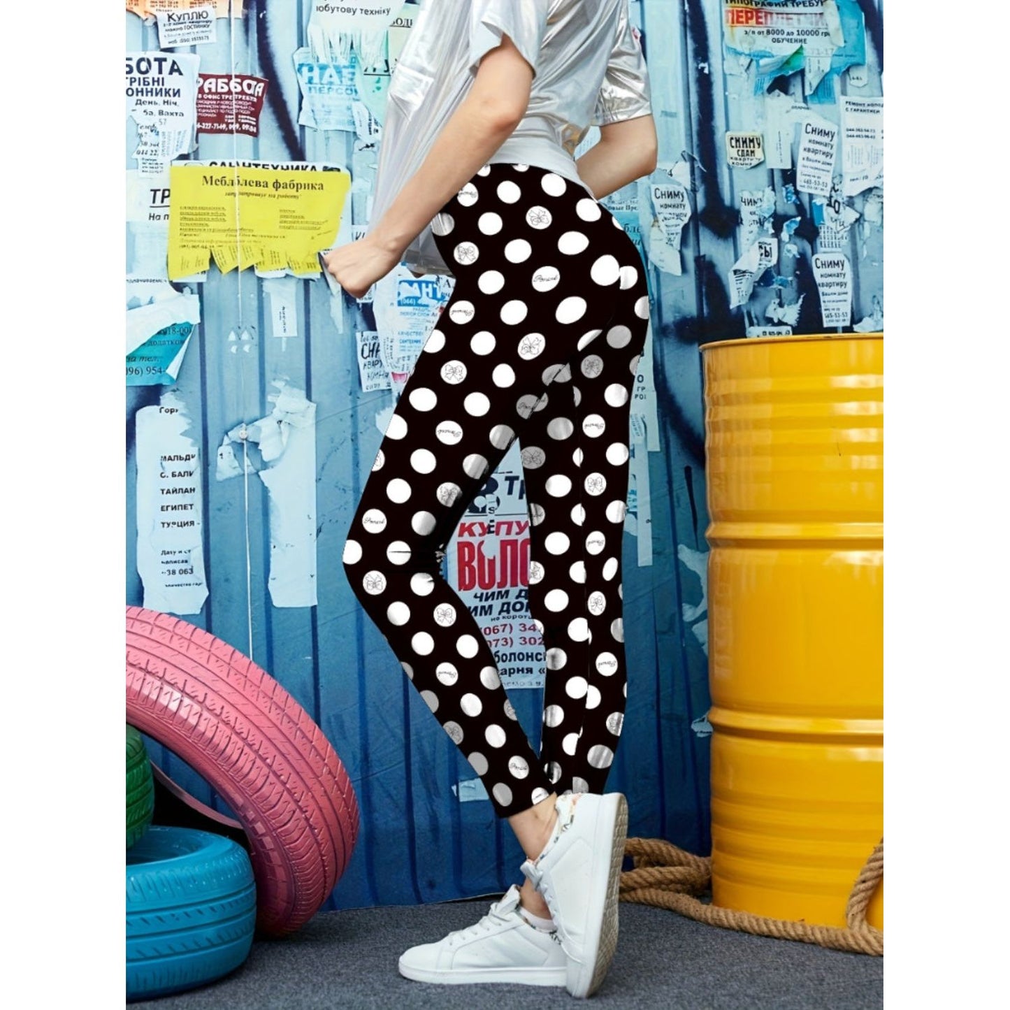 Printed High Waist Skinny Leggings