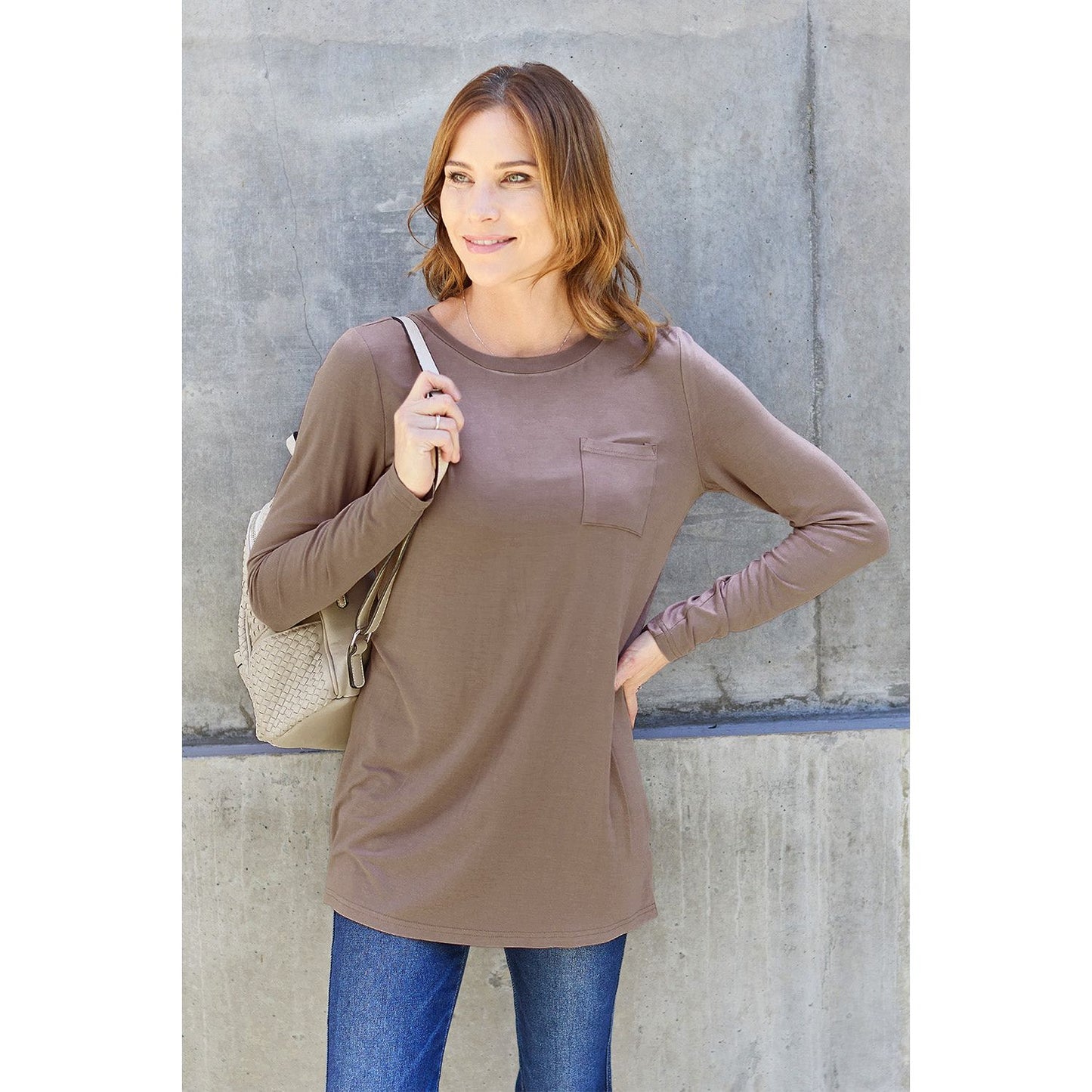 Basic Bae Full Size Round Neck Long Sleeve Top