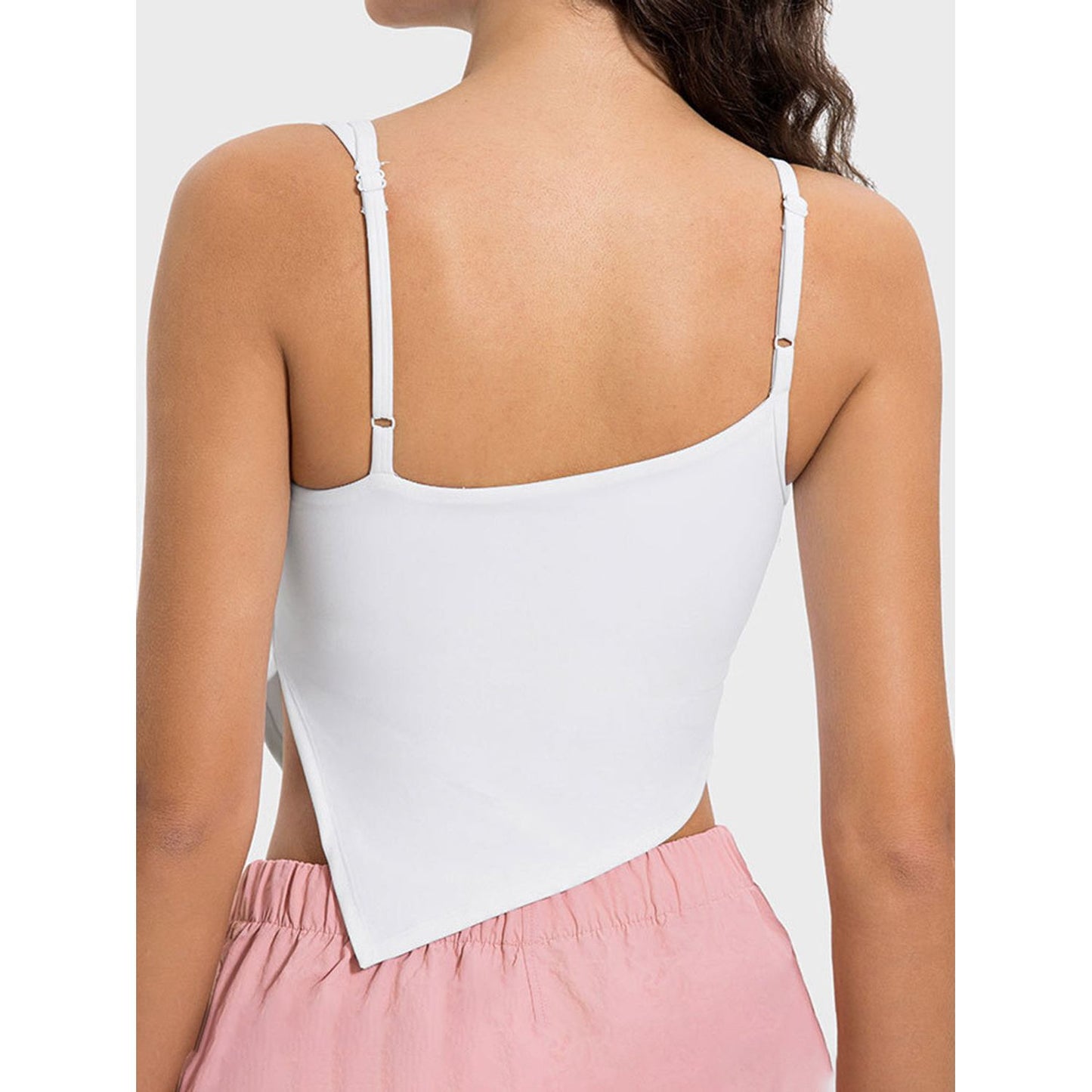 Slit Asymmetrical Neck Active Cami