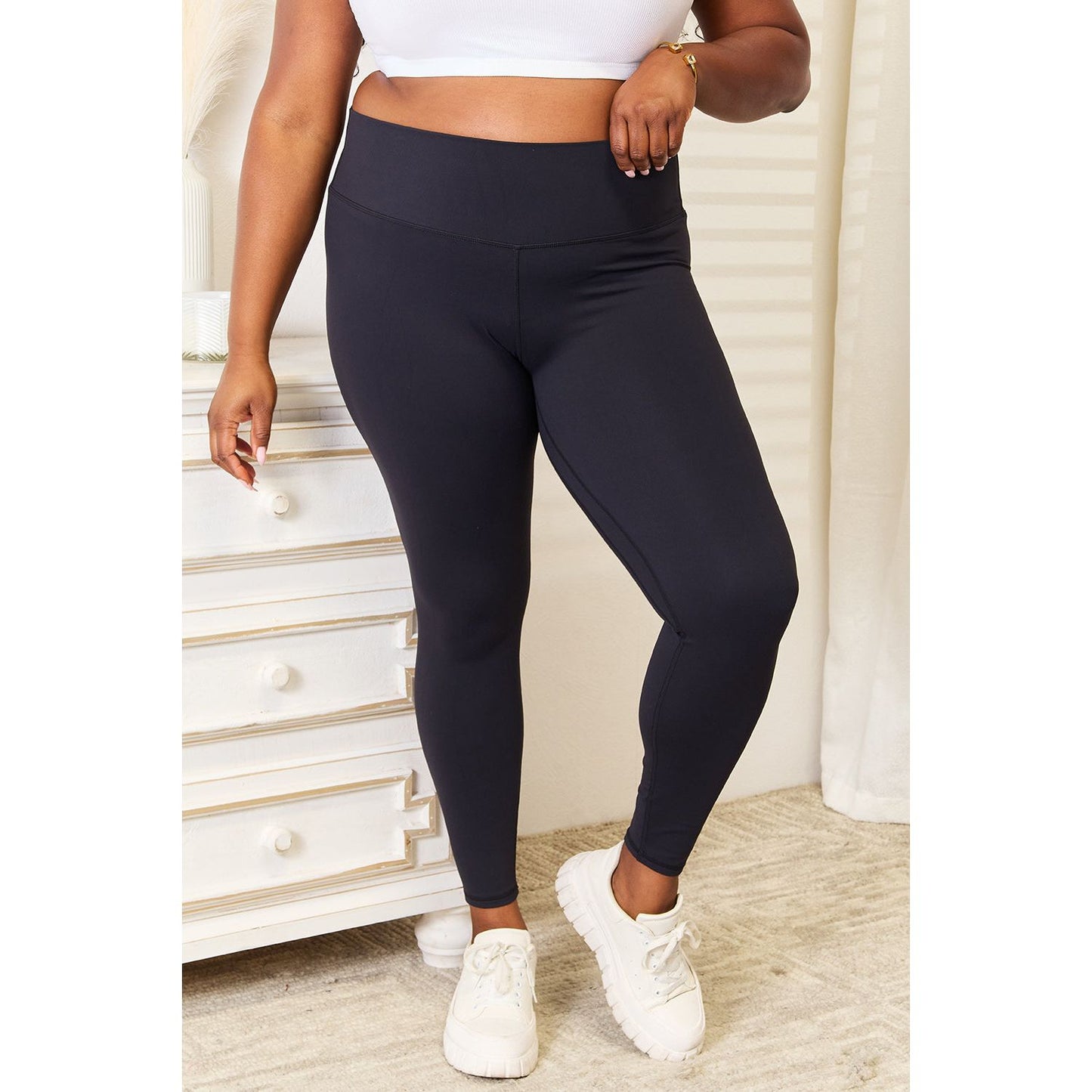 Double Take Wide Waistband Sports Leggings