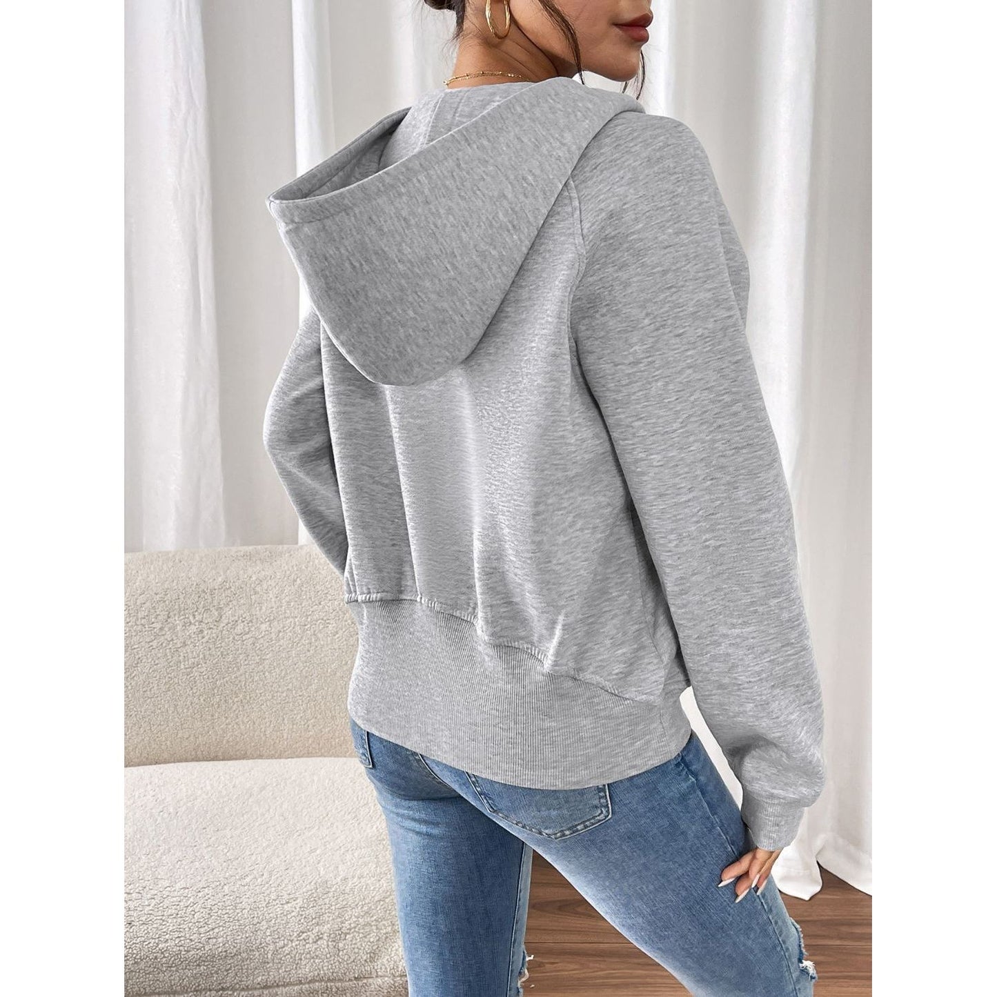 Perfee Half Zip Long Sleeve Hoodie