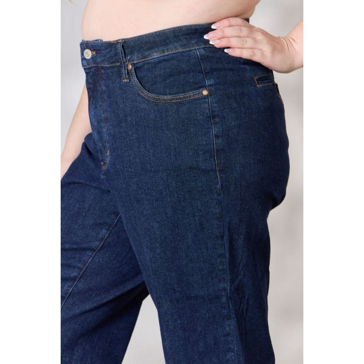 Judy Blue Full Size High Waist Cropped Wide Leg Jeans