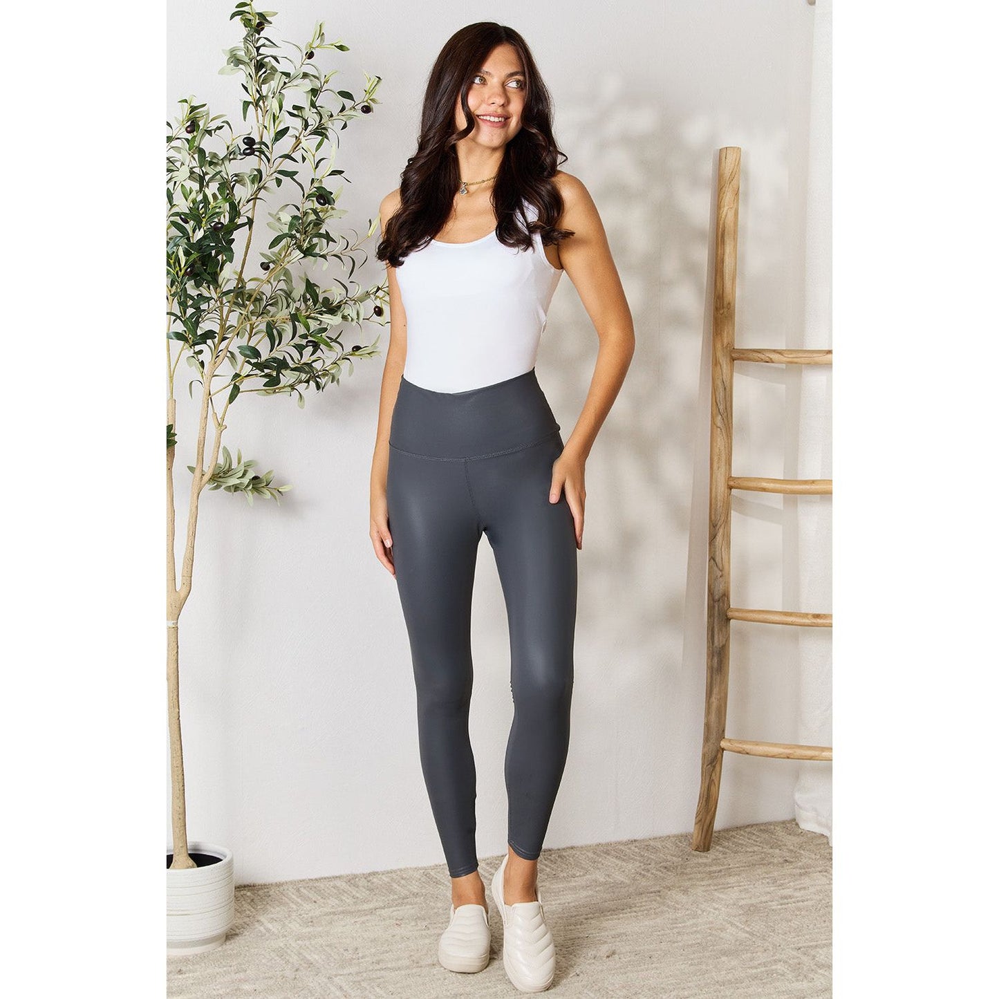 LOVEIT Full Size Wide Waistband High Waist Leggings