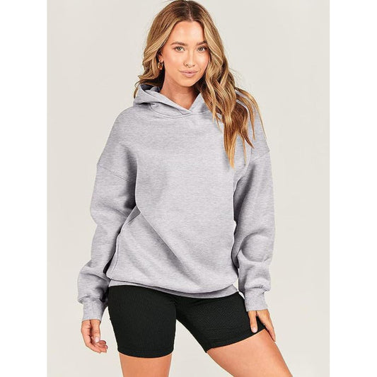 Dropped Shoulder Long Sleeve Hoodie