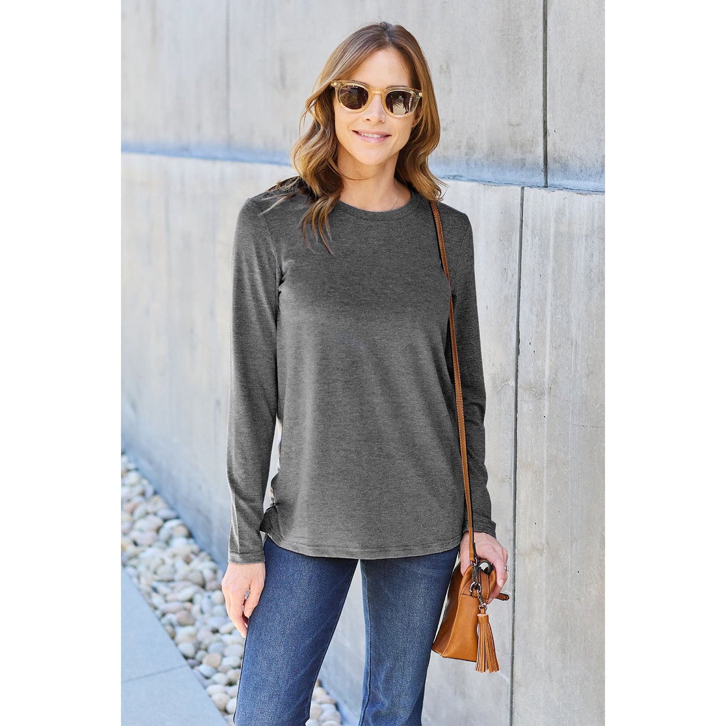 Basic Bae Full Size Round Neck Long Sleeve Top