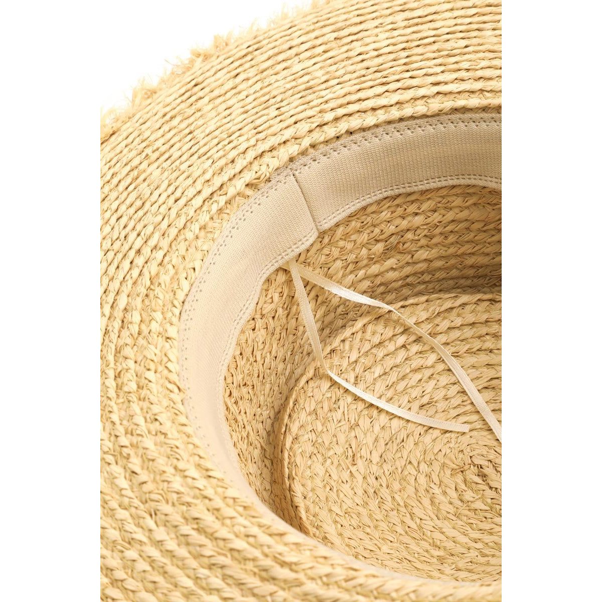 Fame Basket Weave Straw Sun Hat