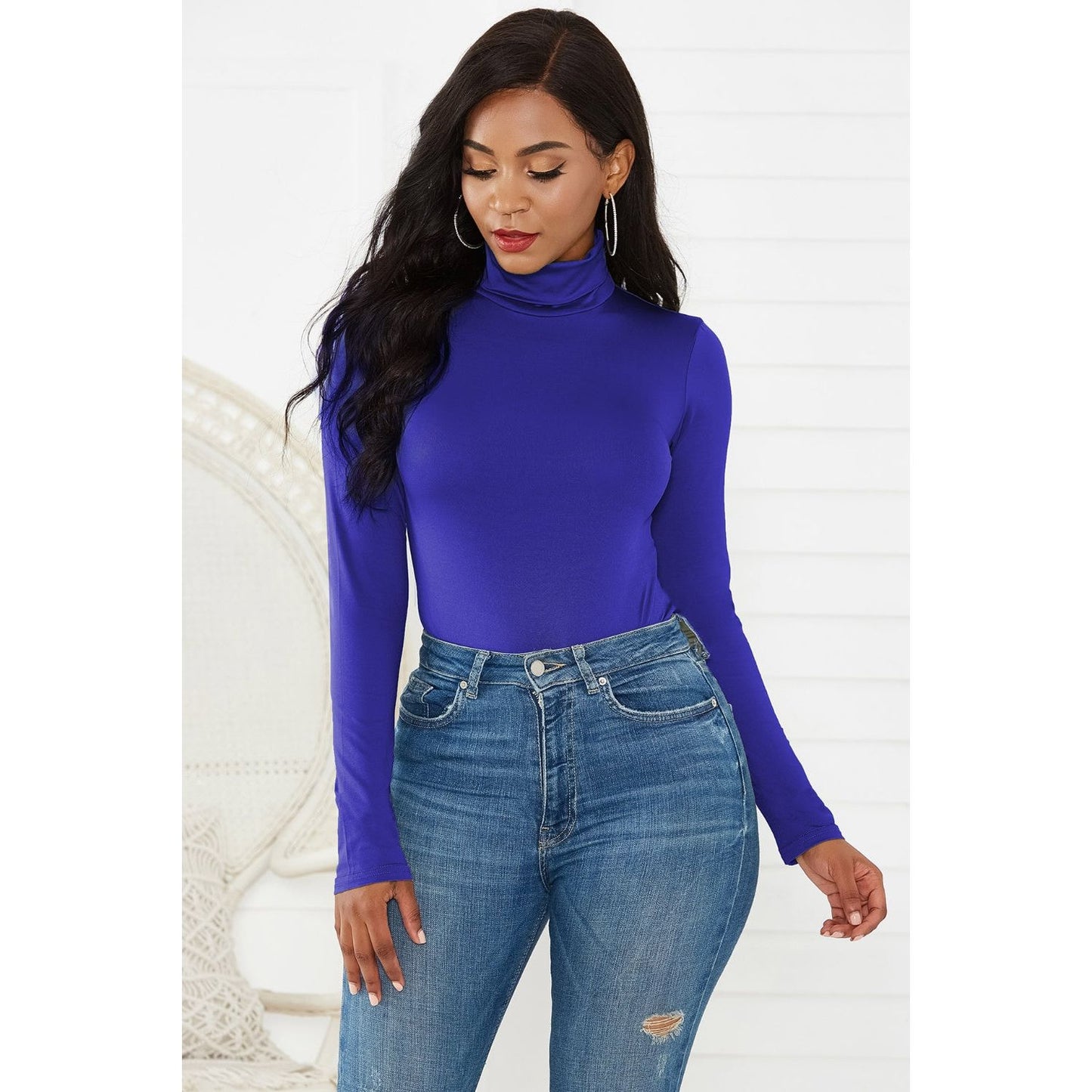 Turtleneck Long Sleeve Bodysuit