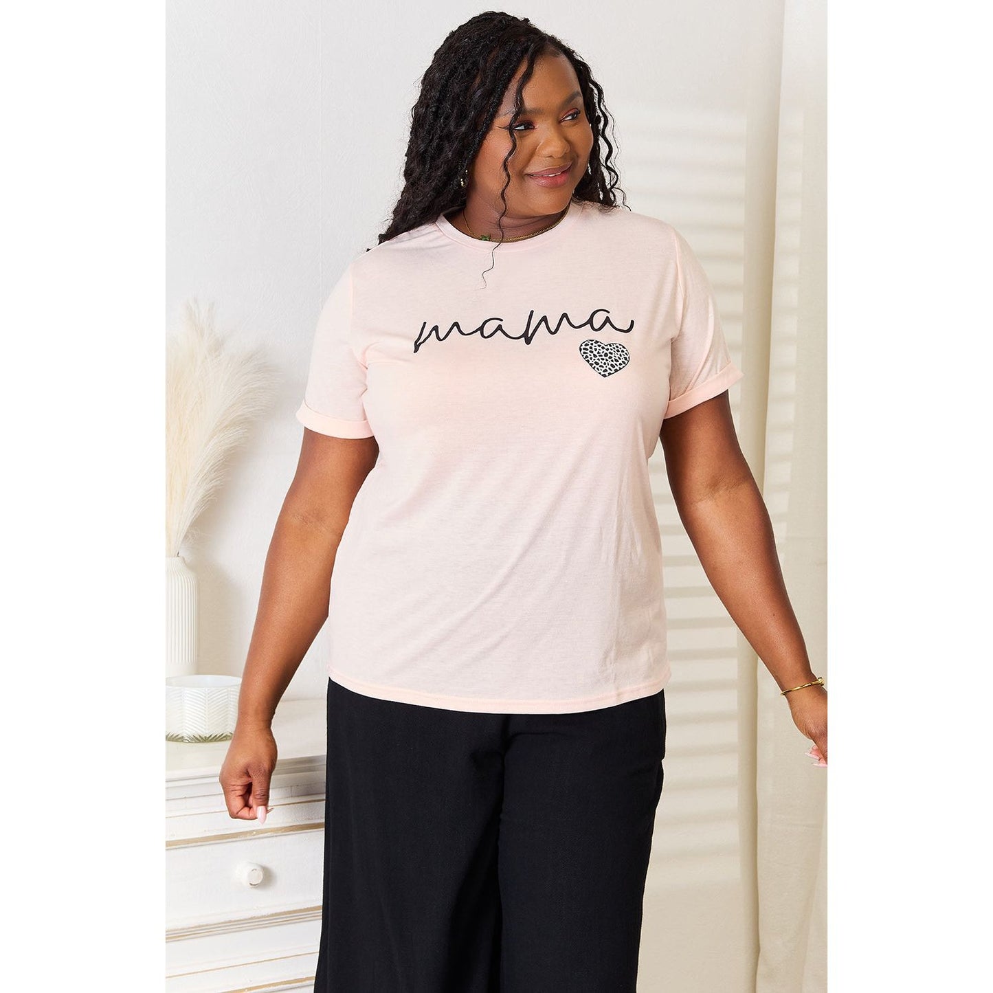 Simply Love MAMA Heart Graphic T-Shirt