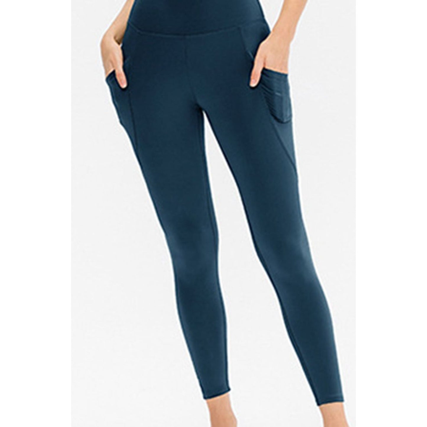 Slim Fit Long Active Leggings with Pockets