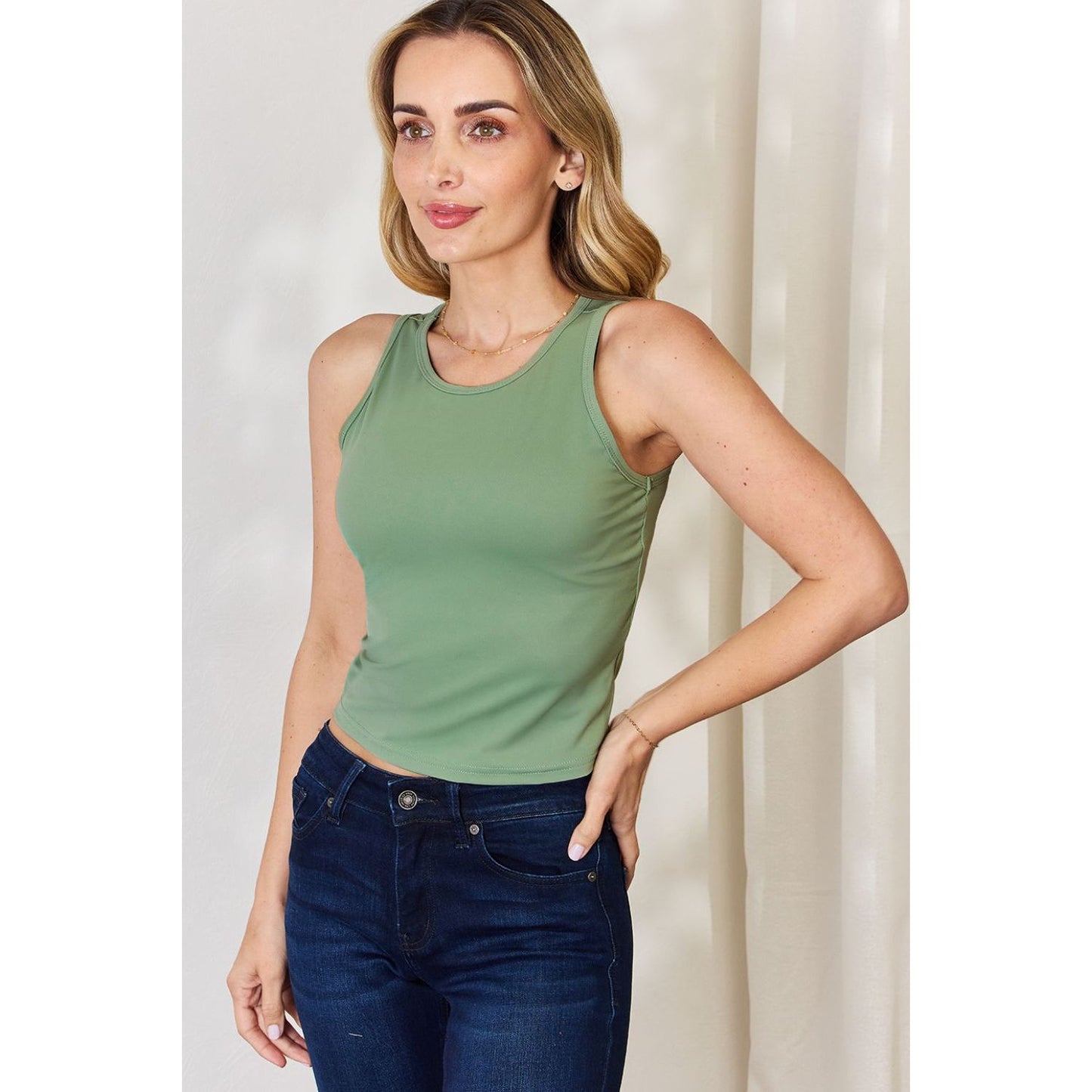 Basic Bae Full Size Round Neck Slim Tank