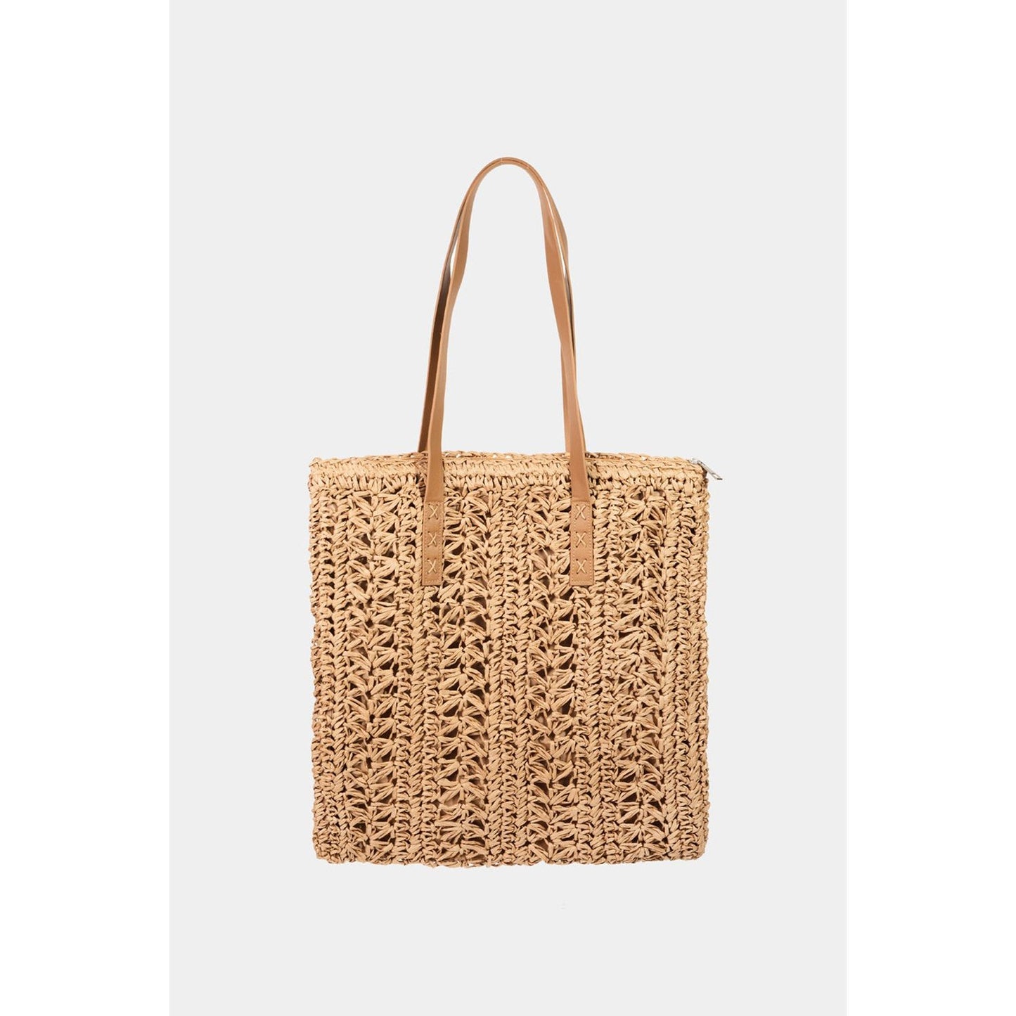 Fame Straw Braided Tote Bag