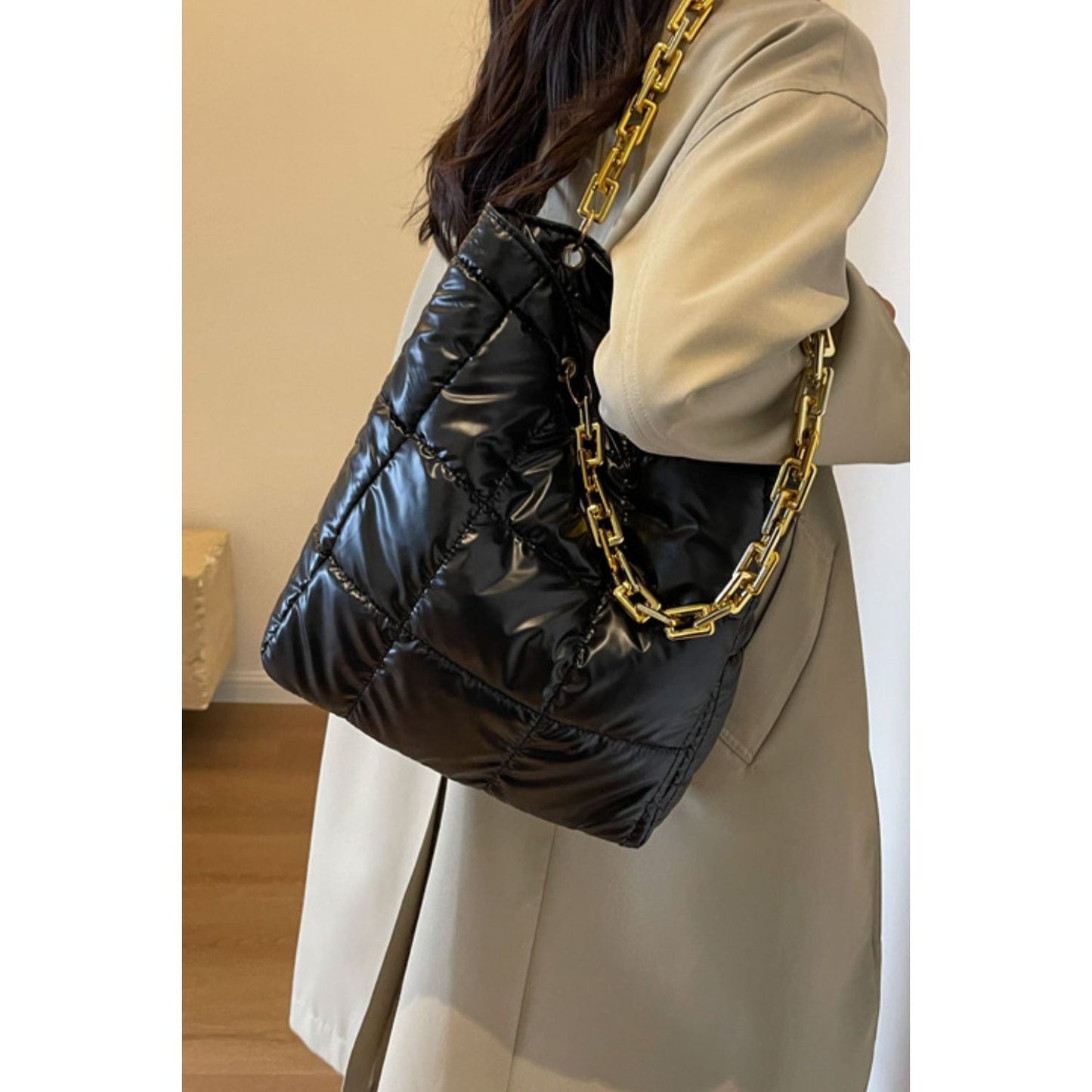 Bubble Texture Chain Handbag