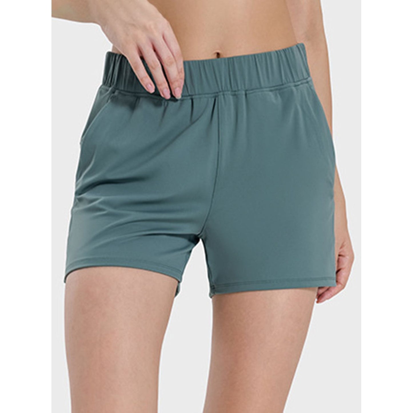 Elastic Waist Active Shorts