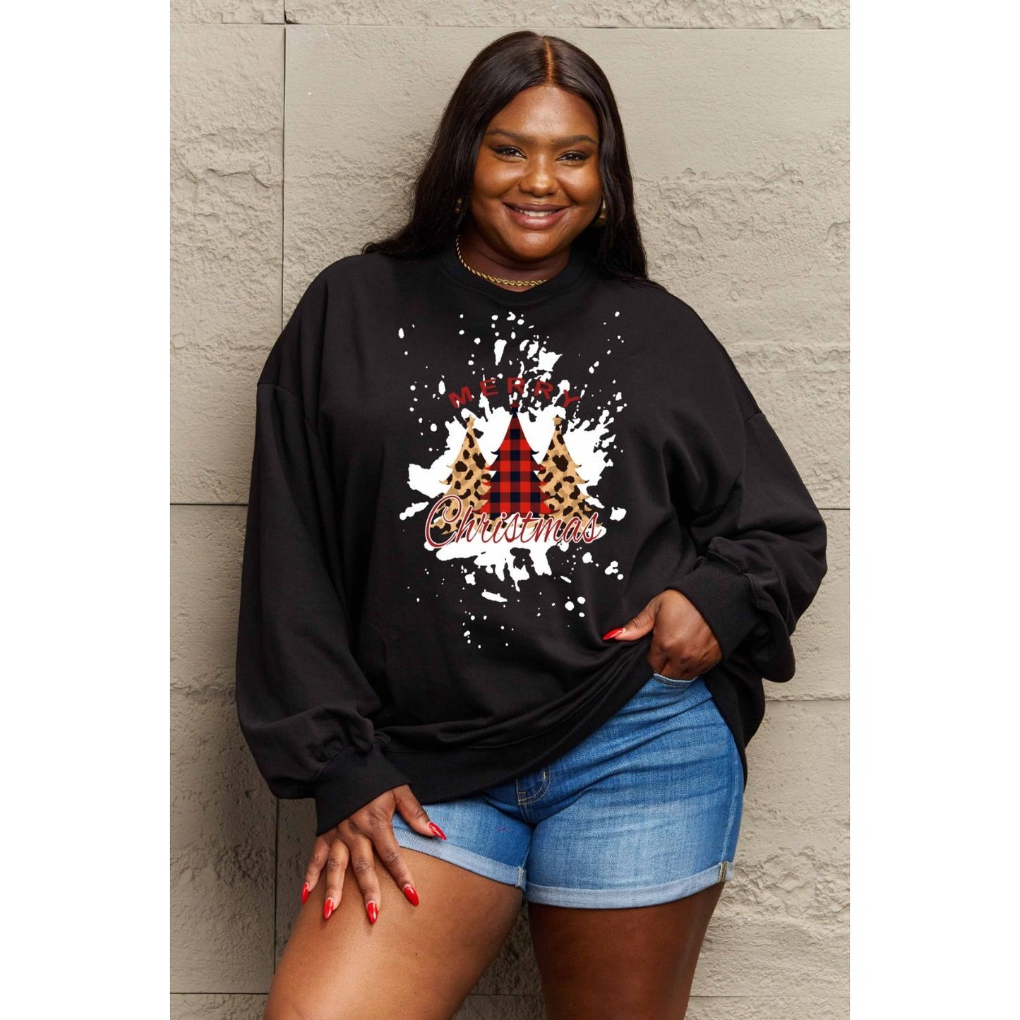 Simply Love Full Size MERRY CHRISTMAS Graphic Sweatshirt