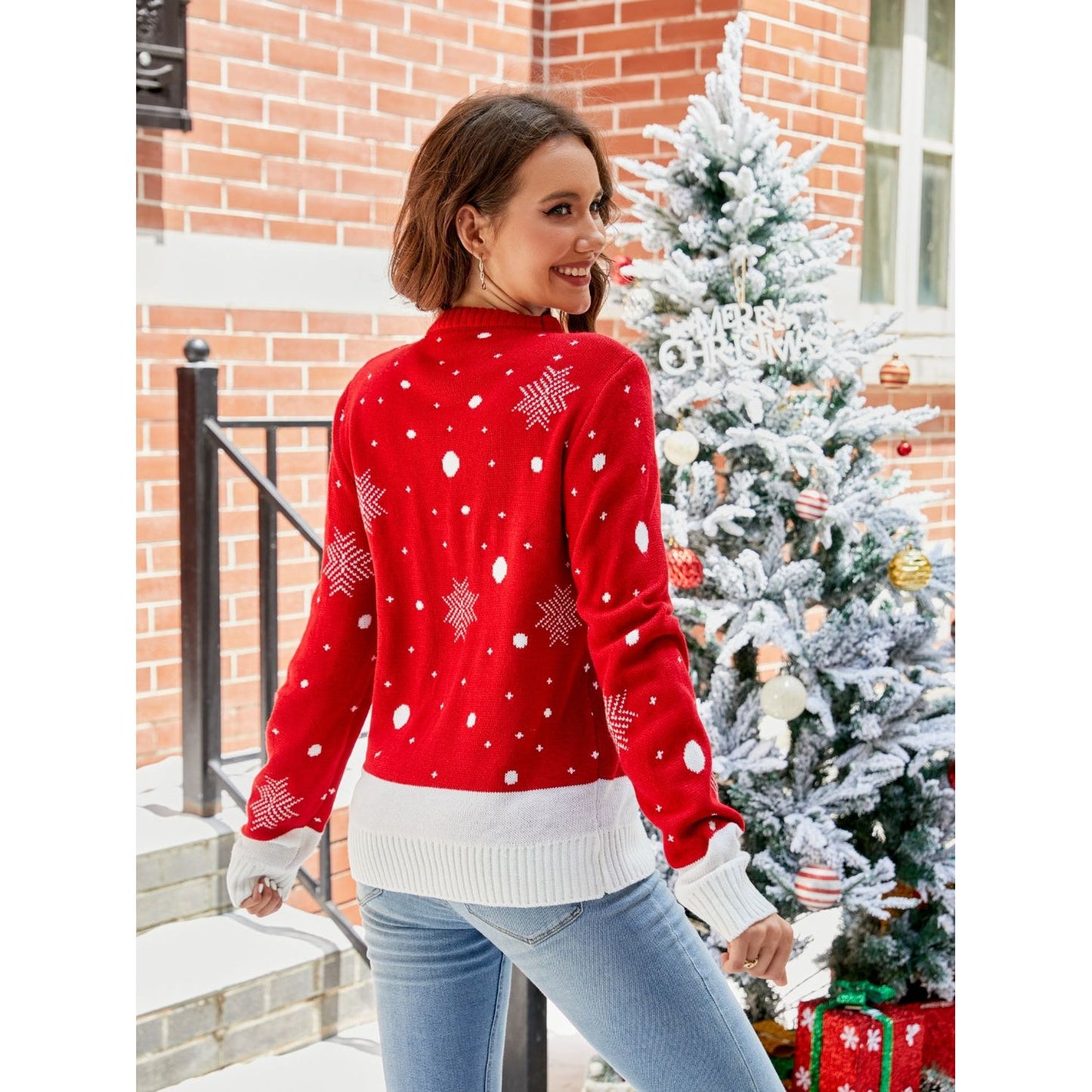 Reindeer Round Neck Sweater