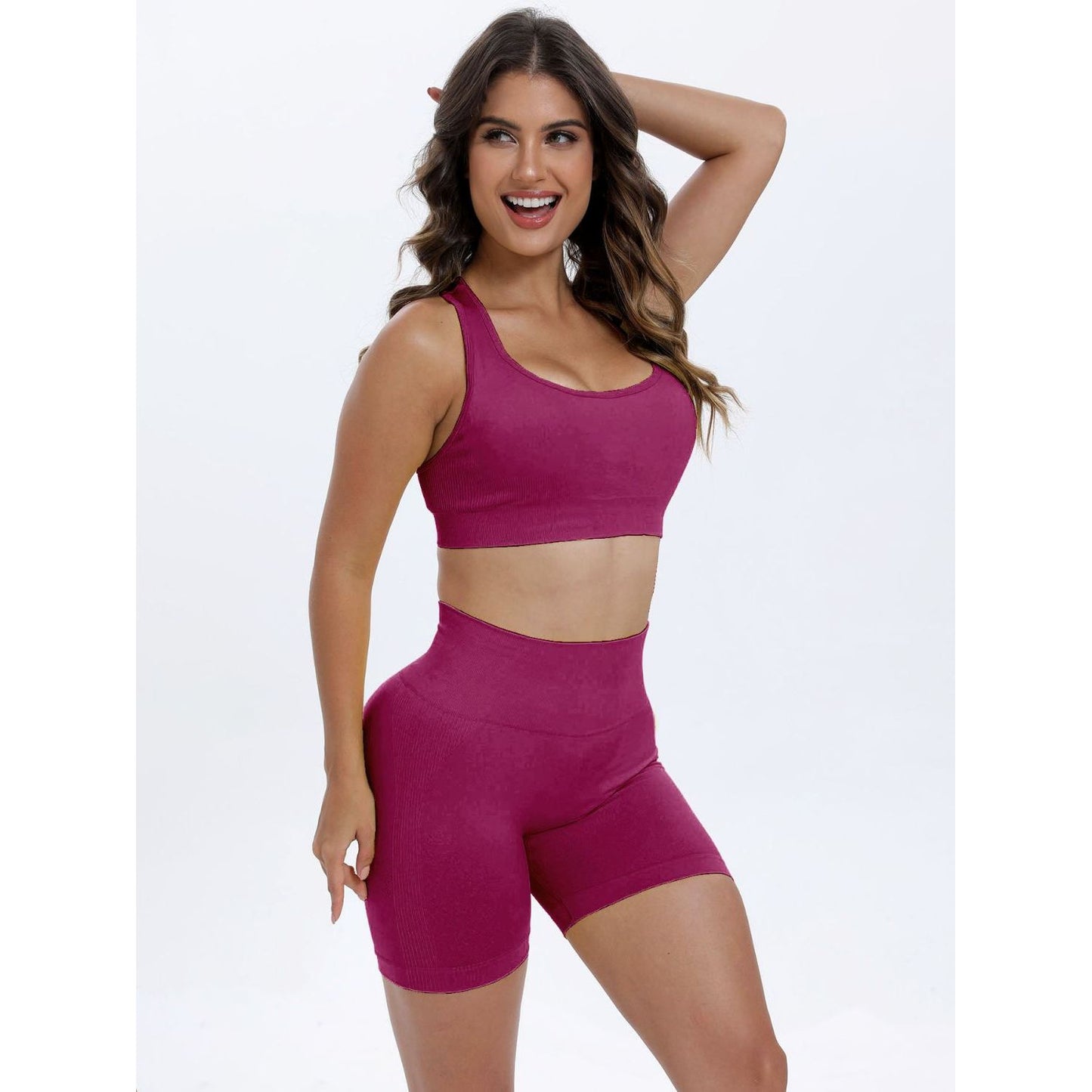 Scoop Neck Wide Strap Top and Shorts Active Set