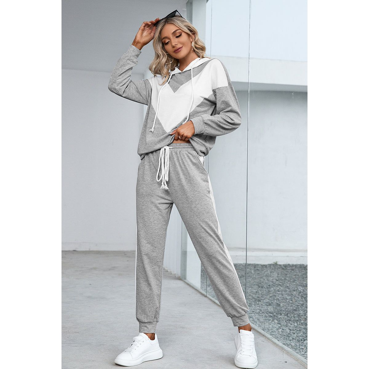 Ivy Lane Dropped Shoulder Hoodie and Long Pants Set