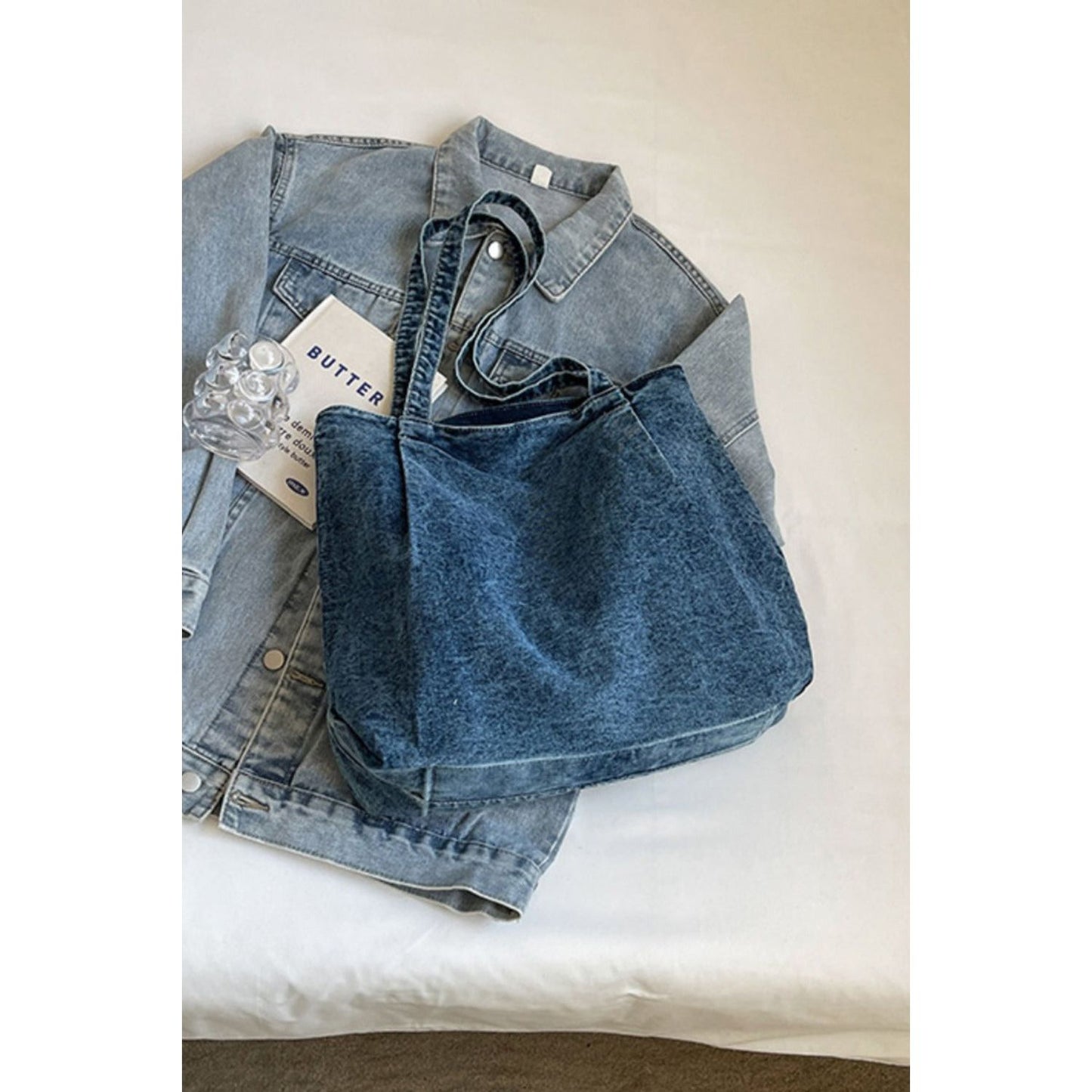 Medium Denim Tote Bag