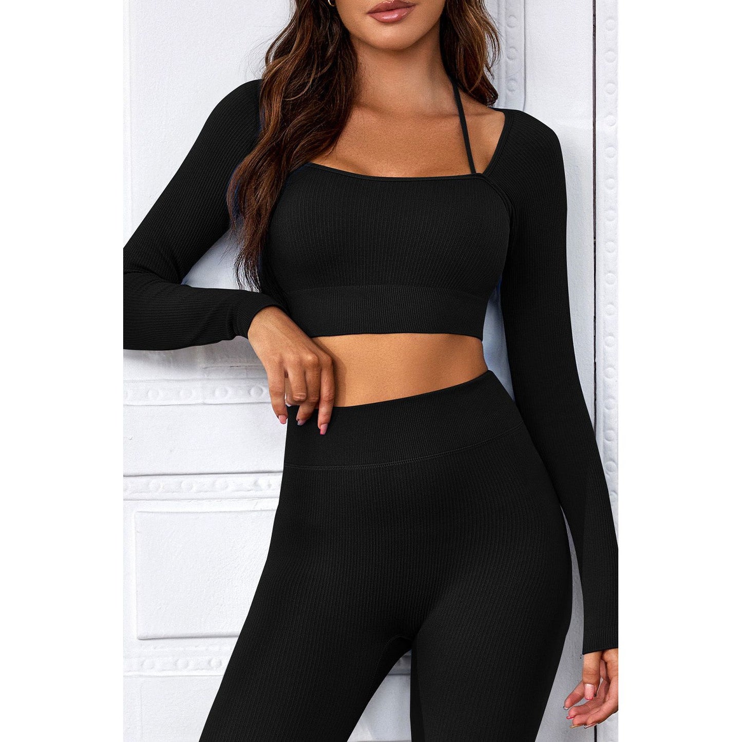 Long Sleeve Cropped Sports Top