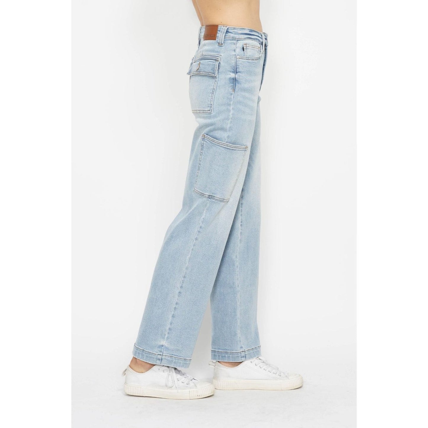 Judy Blue Full Size High Waist Straight Cargo Jeans