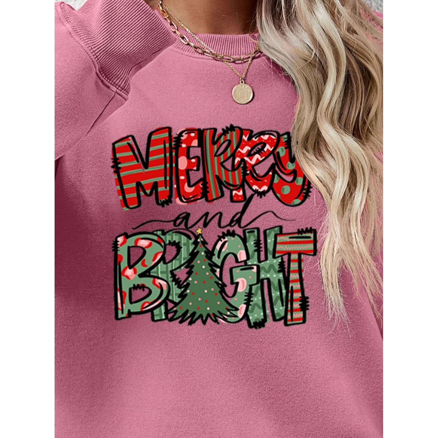 MERRY AND BRIGHT Long Sleeve Sweatshirt